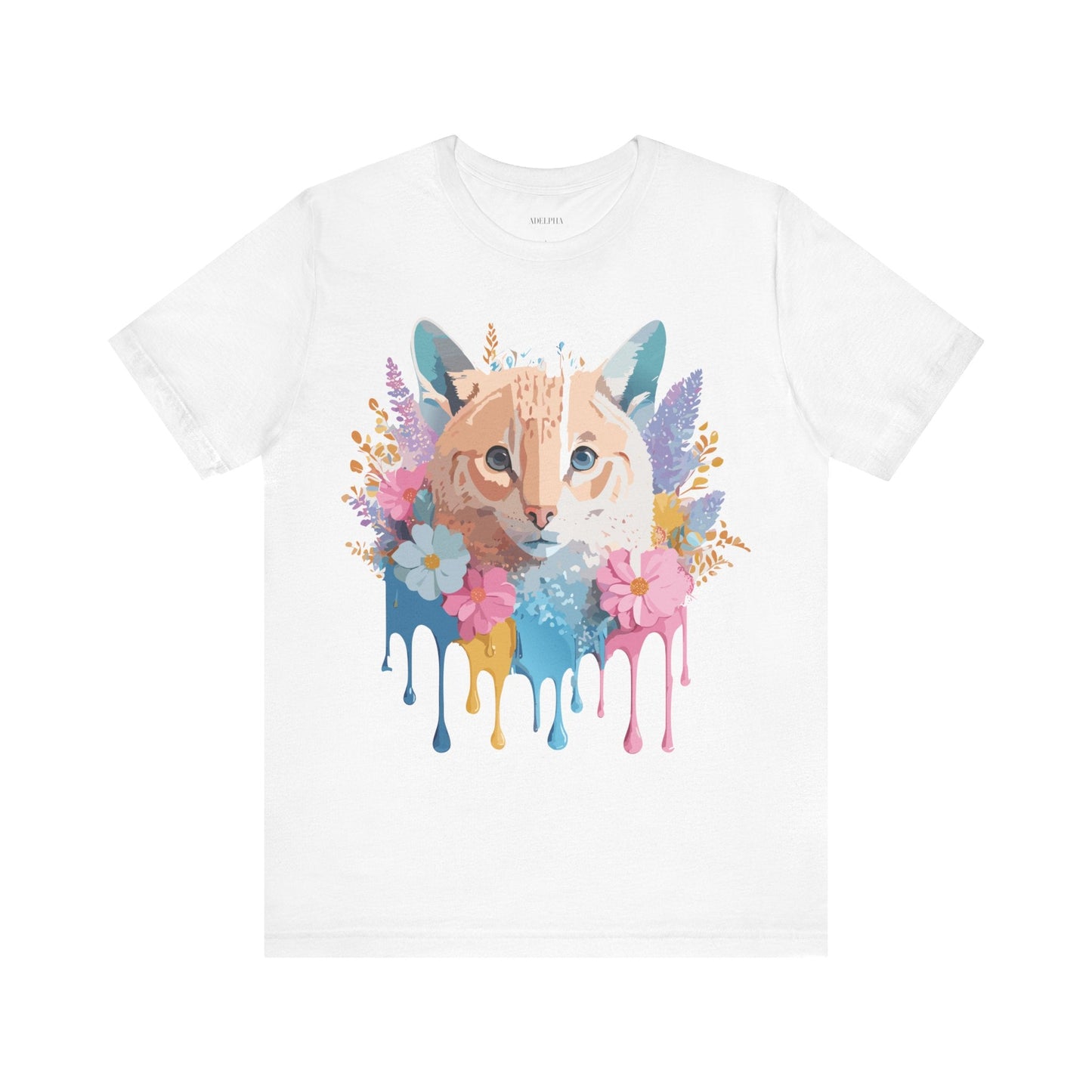 Cat Graphic Tee Unisex Short Sleeve With Adelpha Artwork Vintage Inspired