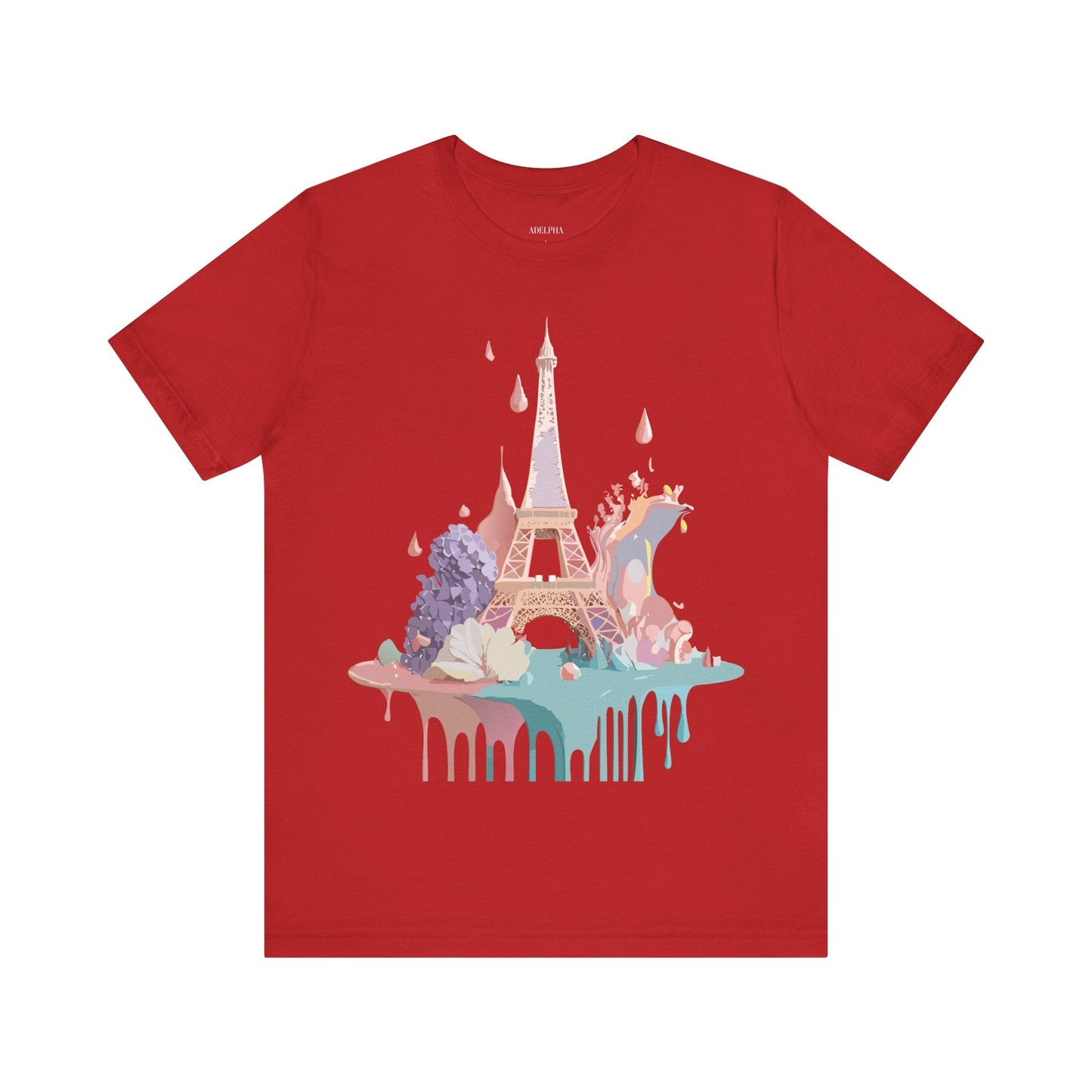 Paris Graphic Tee Unisex Short Sleeve Shirt With Vintage Inspired Adelpha Artwork