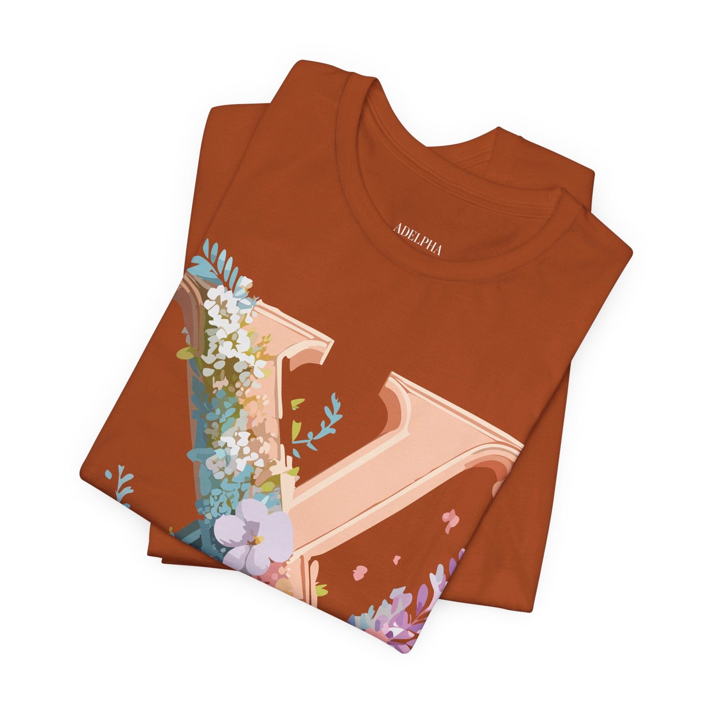 Letter X Shirt Graphic Tee Unisex Short Sleeve Vintage Inspired Adelpha Art Design