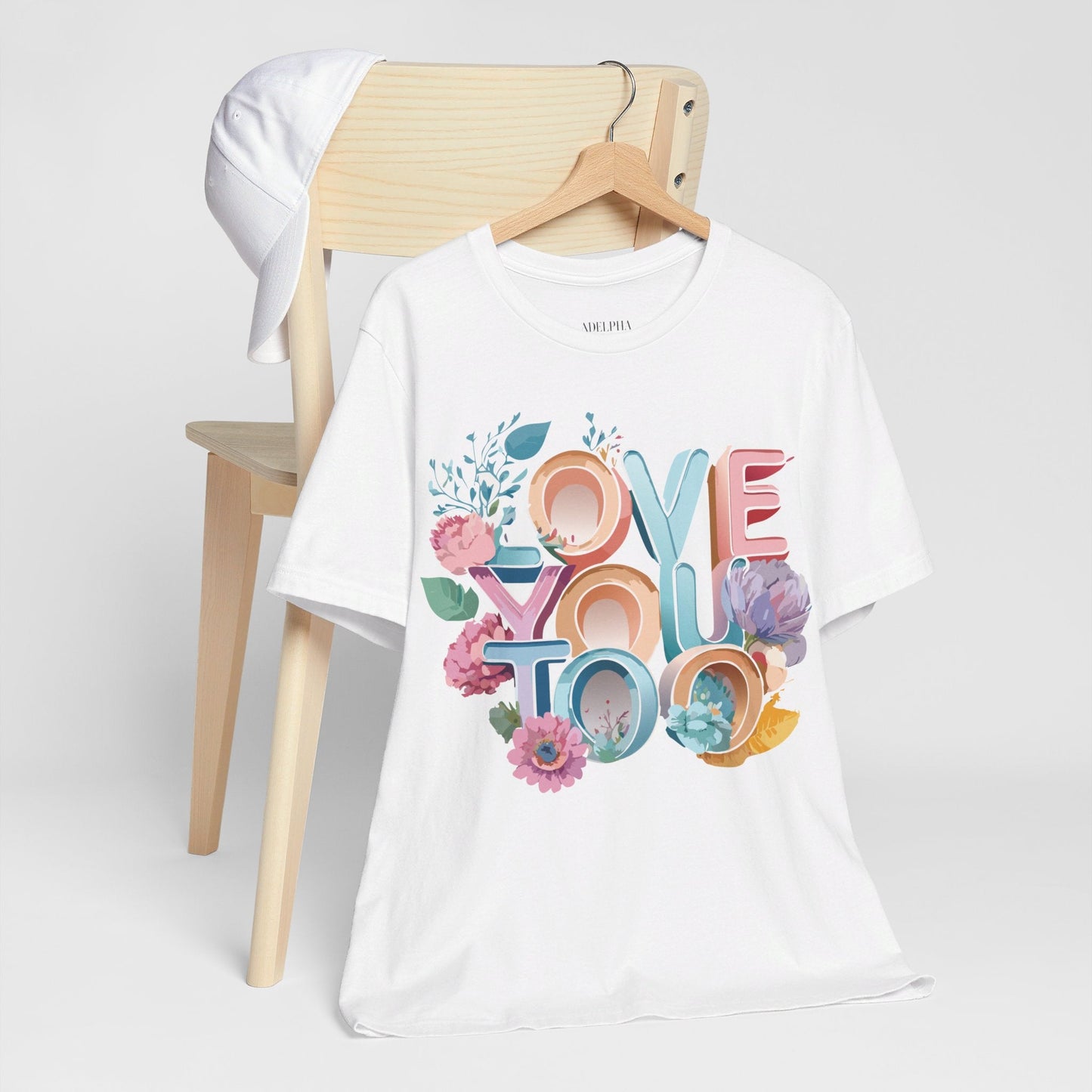 Valentine Day Graphic Unisex 100 Cotton Vintage Artwork with Love and Flower Design Tee 39