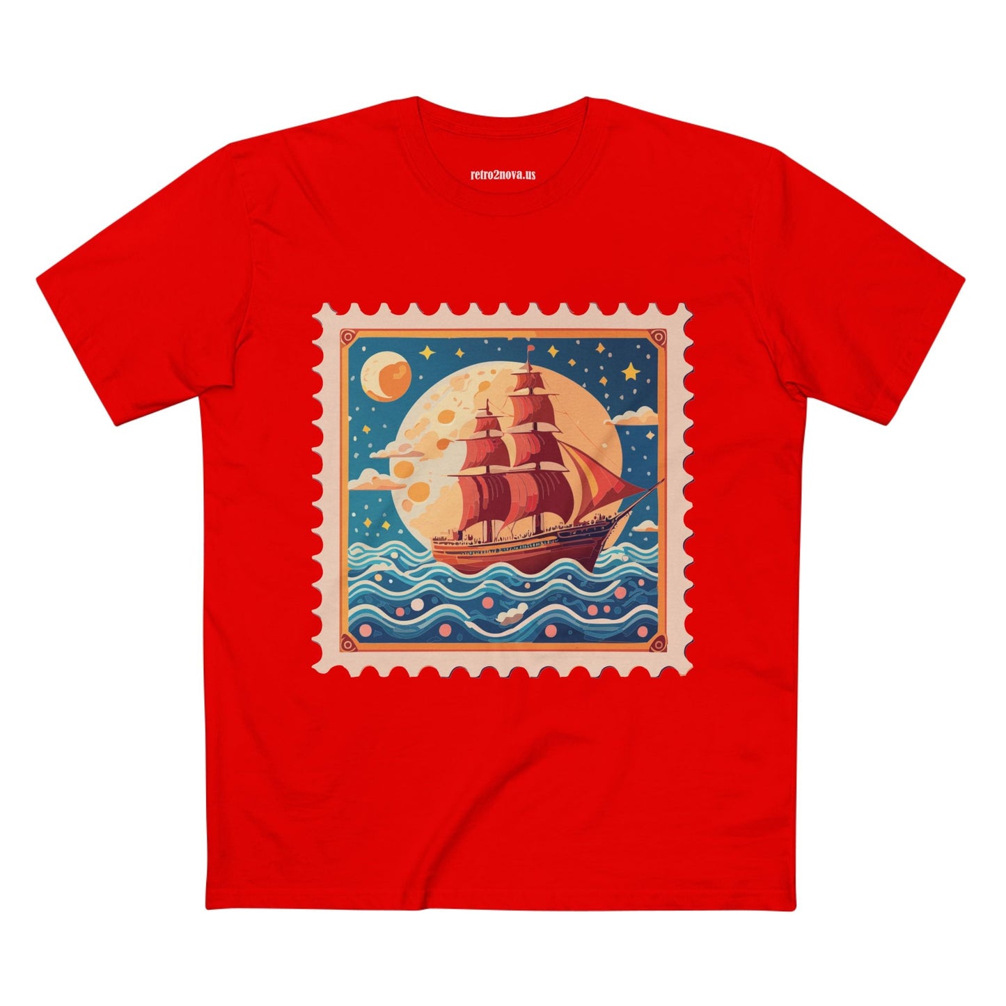 Stamp Shirt Postage Stamp Shirt Unisex Premium Cotton Tee Retro2Nova Original Art Design