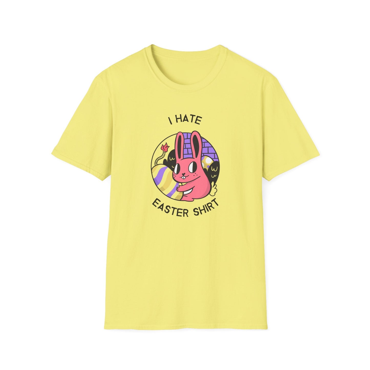 Funny Easter T Shirt Unisex Gildan Softstyle 64000 Easter Design Tee With Signature Print