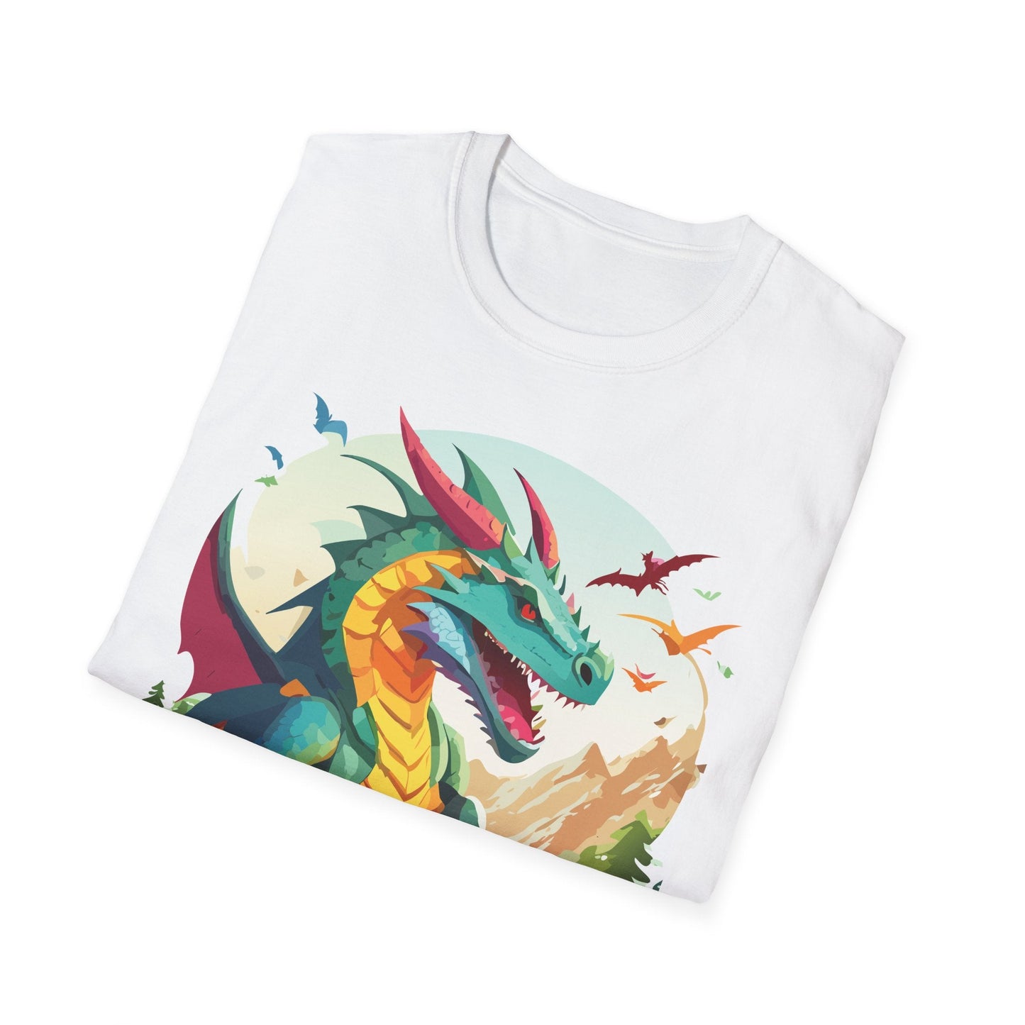 Dragon T Shirt Unisex Animal Tee Softstyle 64000 Premium 100 Percent Ring Spun Cotton