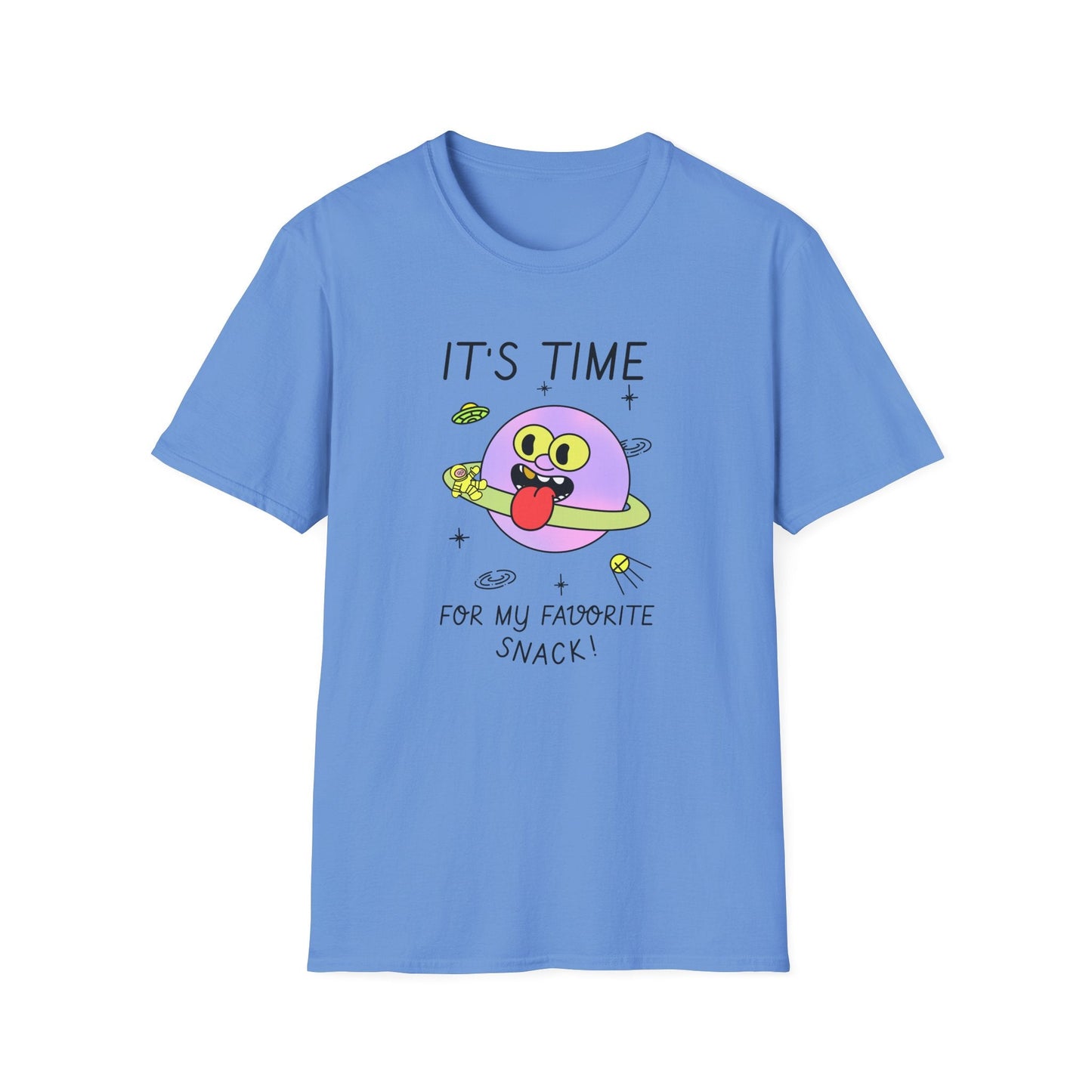 Snack Time Alien TShirt Time For My Favorite Snack Unisex Cotton Cute Space Graphic Tee