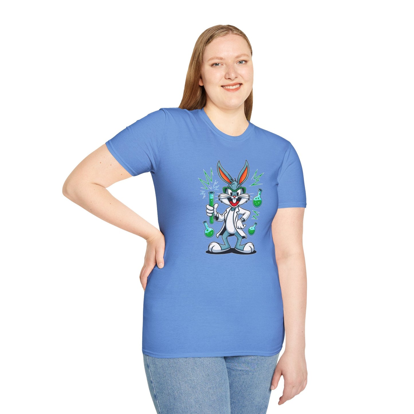 Bugs Bunny T Shirt Unisex Softstyle Cartoon Tee 100 Percent Ring Spun Cotton Graphic Artwork