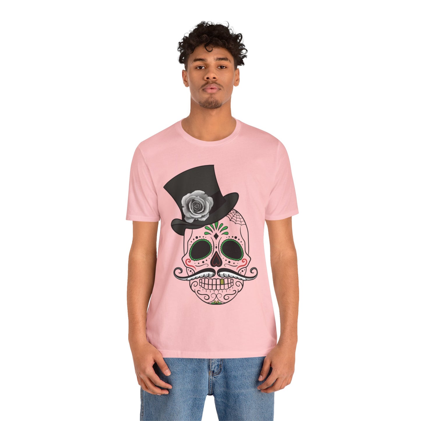 Unisex-T-Shirt aus Baumwolle mit Totenkopf