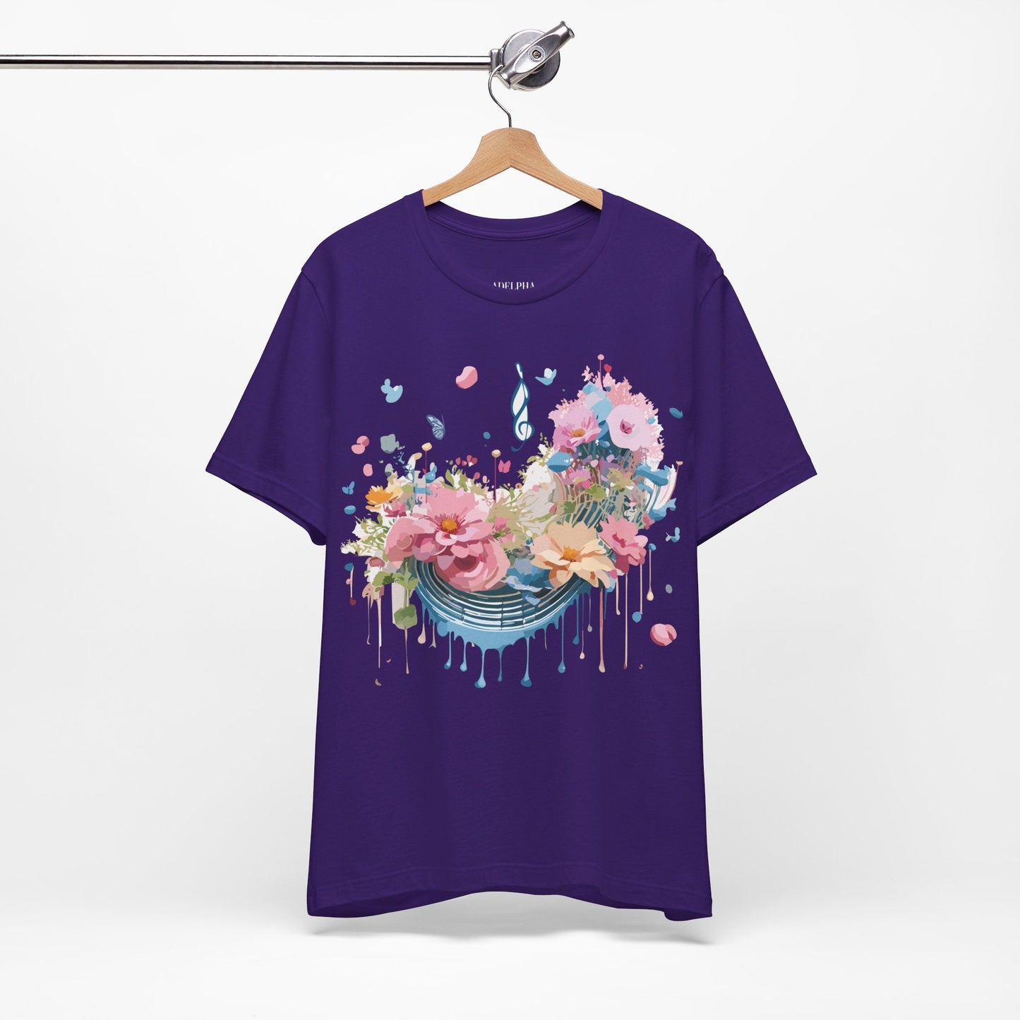 Music Graphic T Shirt Unisex Short Sleeve Jersey Tee Adelpha Vintage Inspired Art