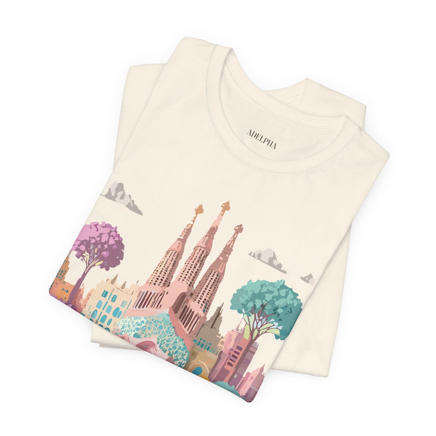 Unisex Graphic Tee With Original Vintage Inspired Artwork By Adelpha Barcelona Style