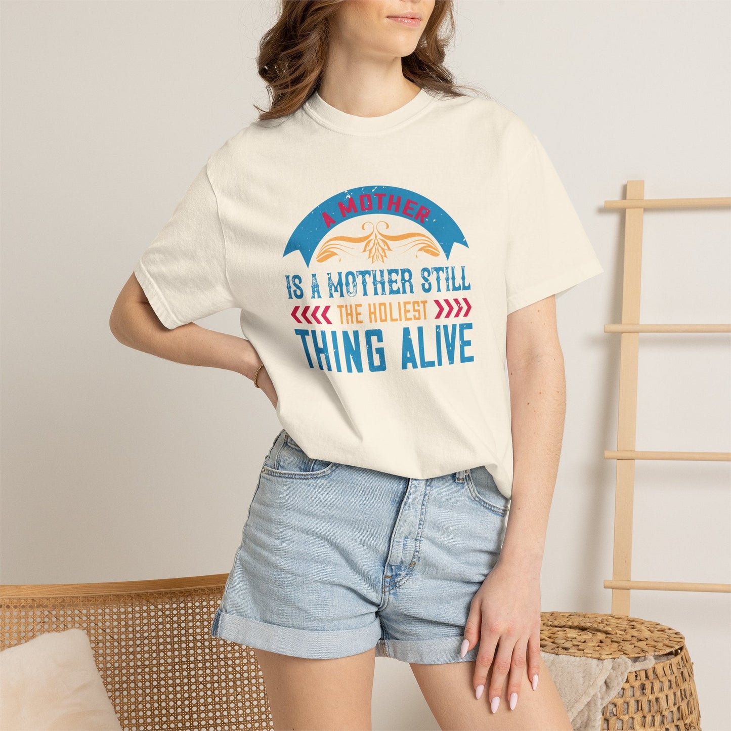Mom T-shirt Mother Day Mama Tee Unisex Comfort Colors Garment-Dyed Cotton h52