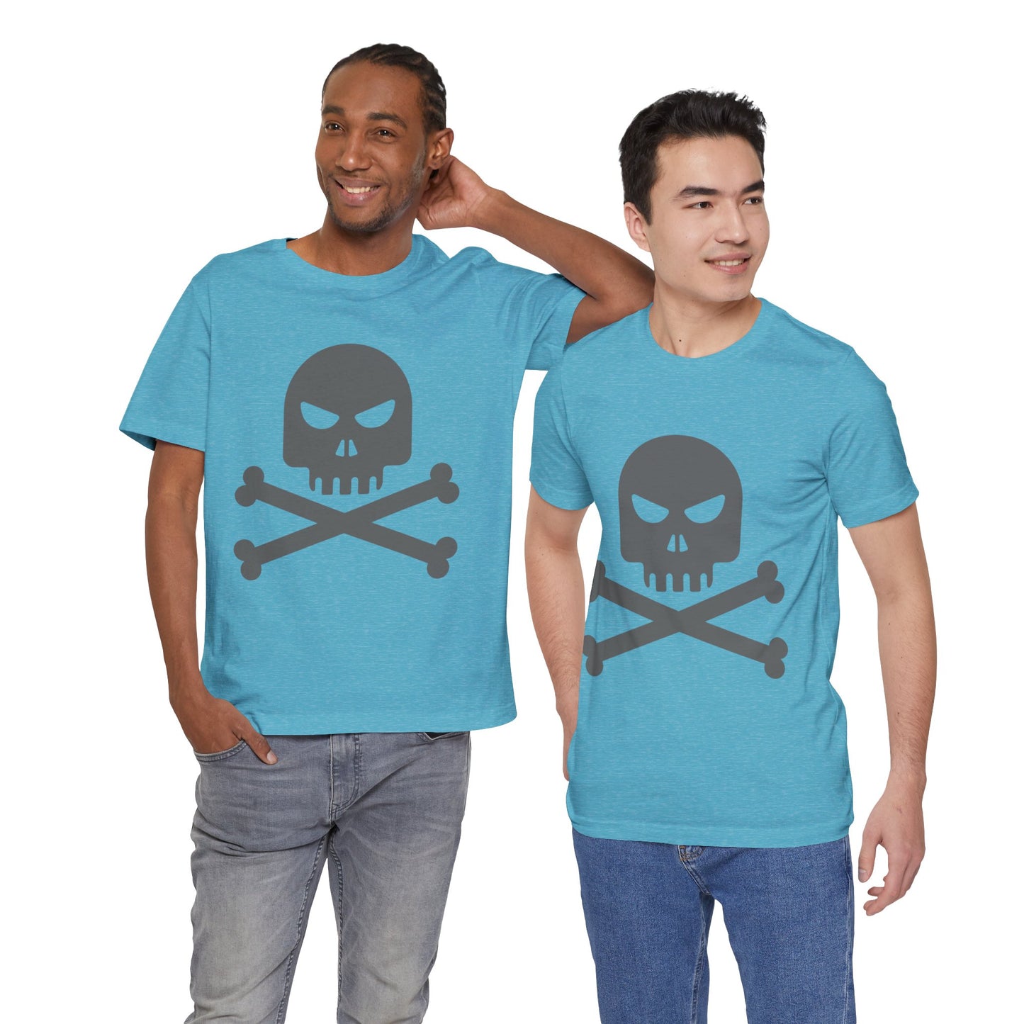 Unisex-T-Shirt aus Baumwolle mit Totenkopf