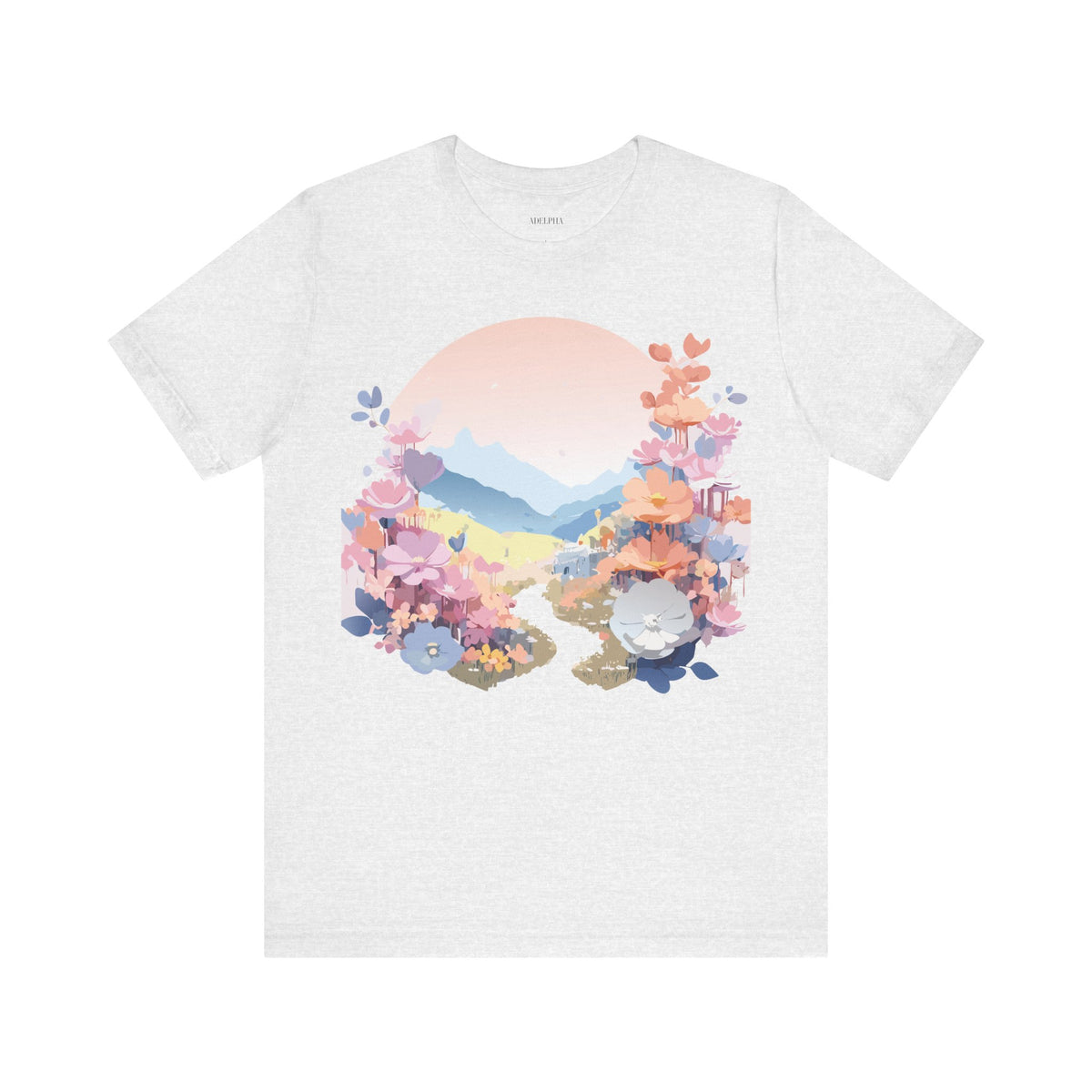 Floral Graphic Tee Shirt - Bella+Canvas Unisex 100 Cotton 18