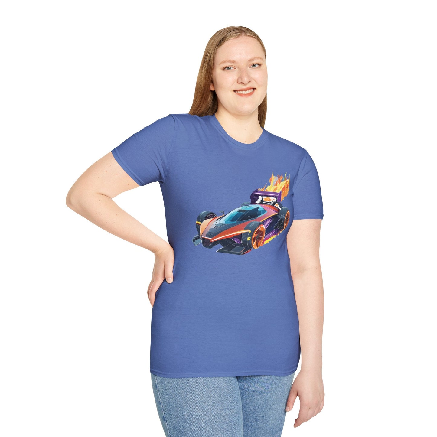 Unisex Car T Shirt Hot Wheels Graphic Tee Car Shirt Gildan Softstyle 64000 Cotton Tee