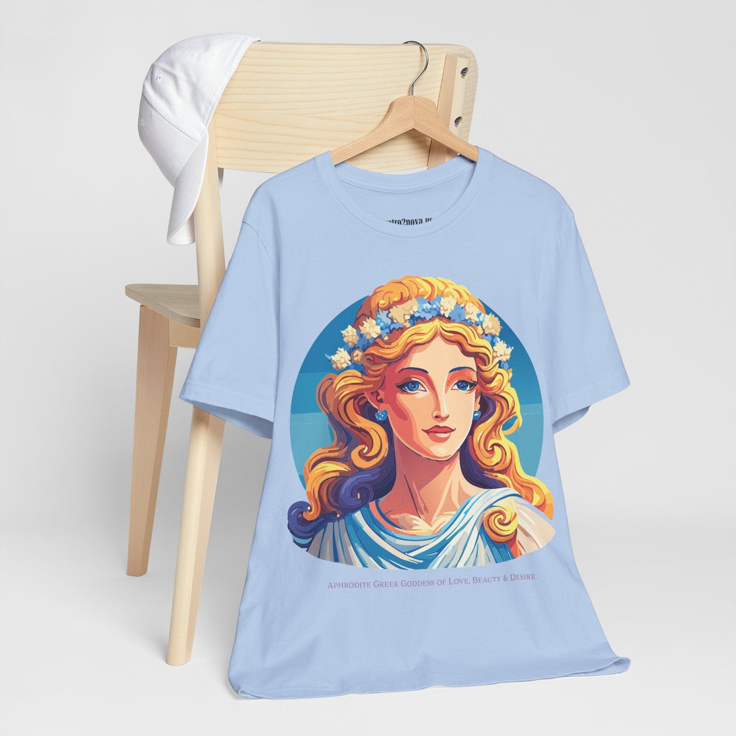Goddess Aphrodite Unisex Graphic Cotton T Shirt with Retro2Nova Artwork Design Edition