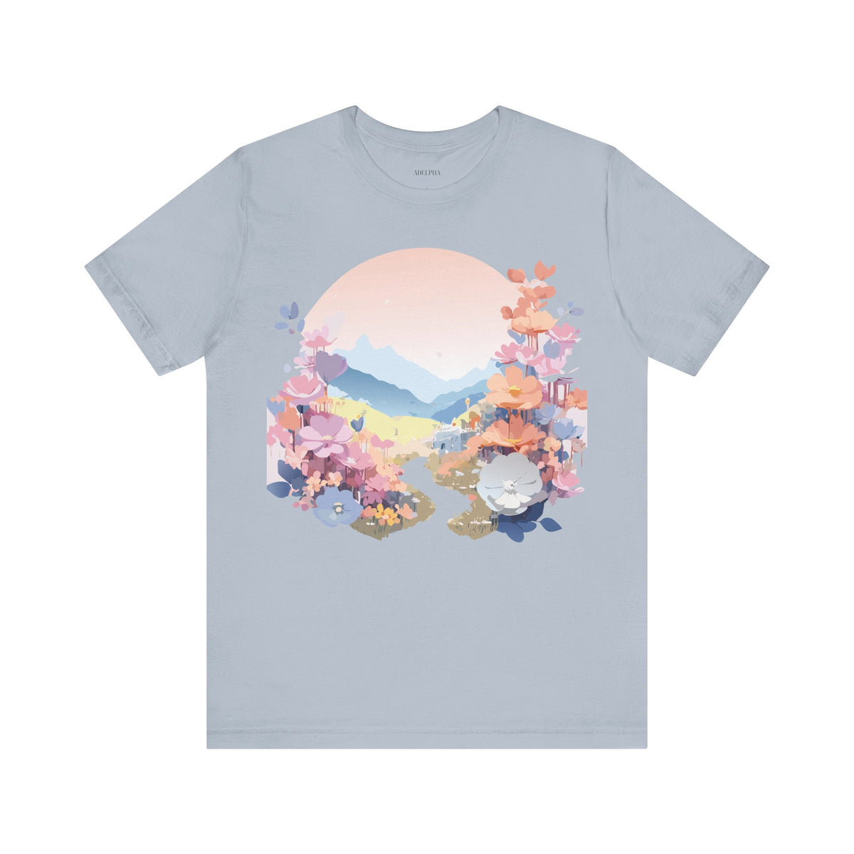 Floral Graphic Tee Shirt - Bella+Canvas Unisex 100 Cotton 18