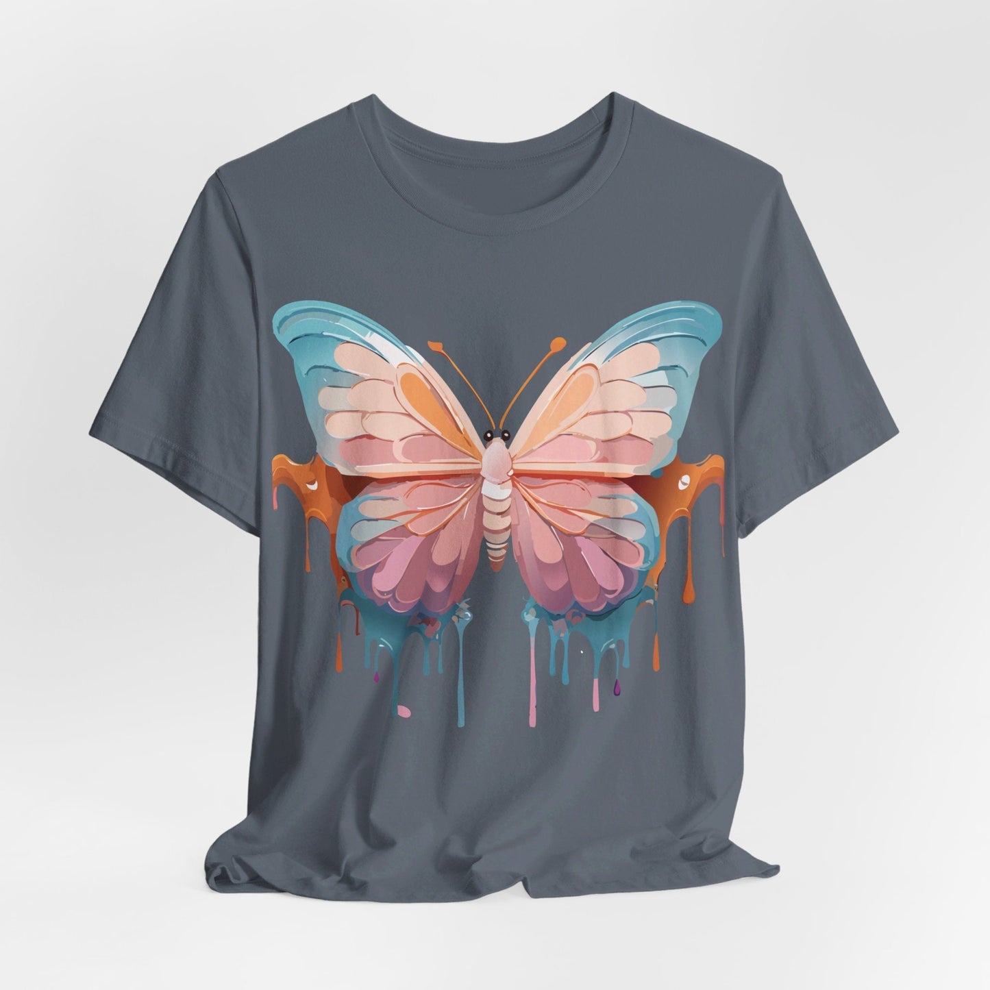 Butterfly Graphic Unisex 100 Cotton Lightweight Vintage Design Jersey Tee 86