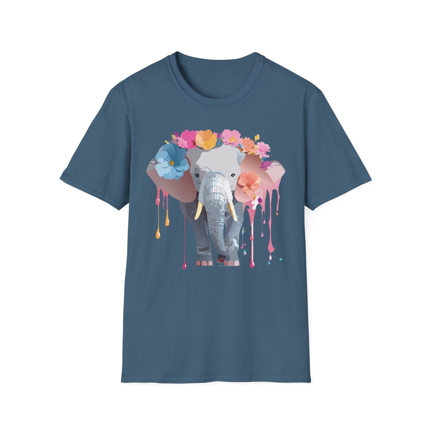 Elephant T Shirt Unisex Softstyle Gildan 64000 Elephant On T Shirt Animation Animals Tee
