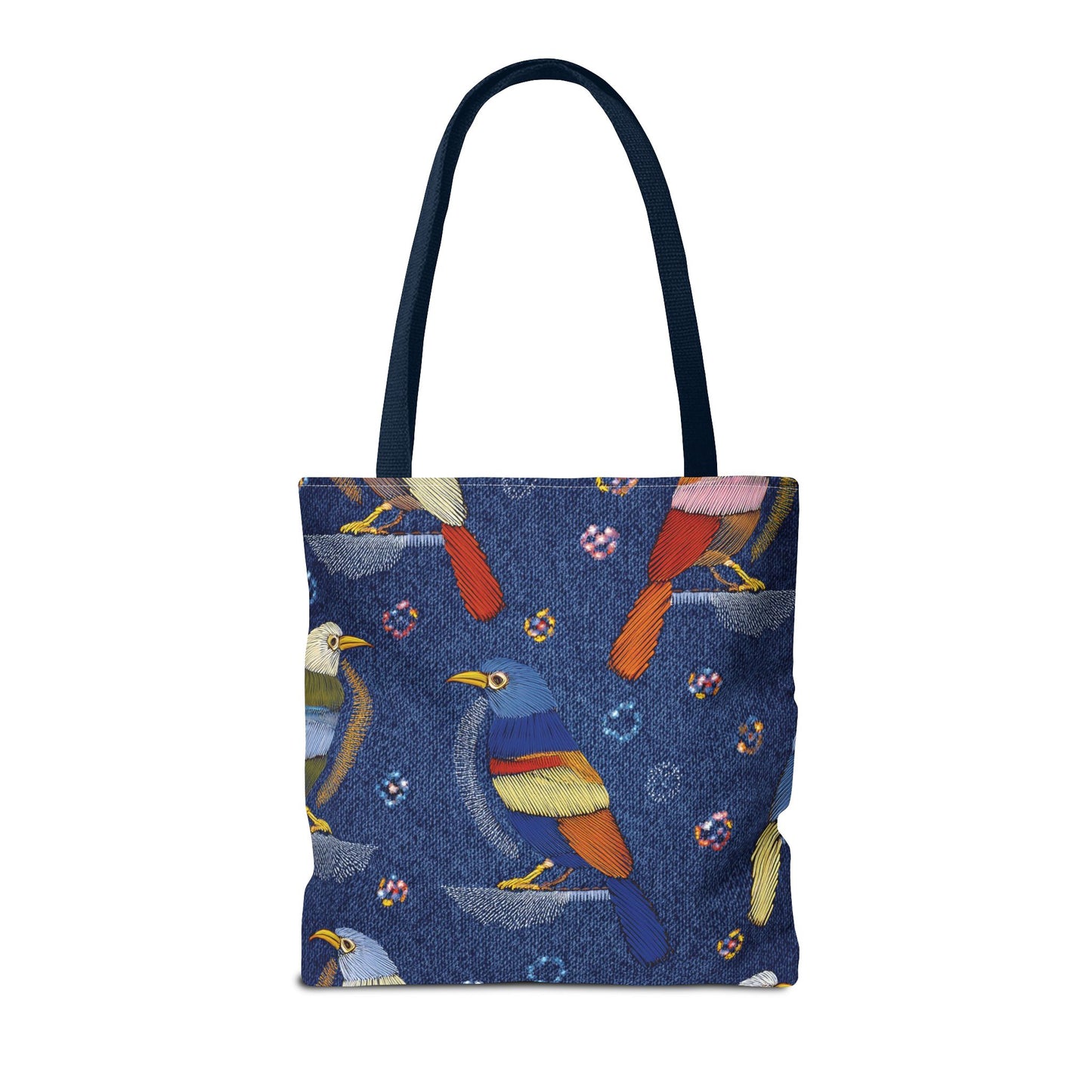 Denim Fabric Imitation Print Unisex Canvas Bag Poly Spun 3 Sizes Tote Bag 194-10
