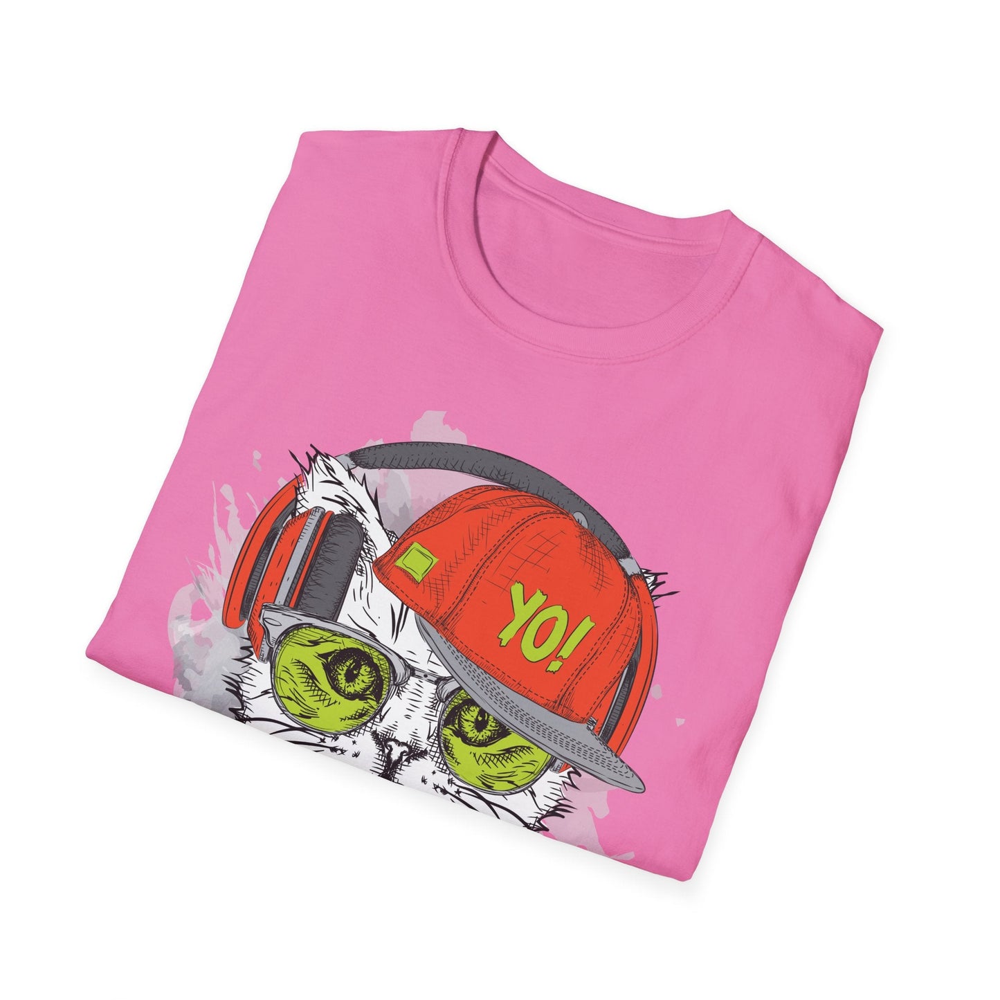 I Love Music Animals Shirt With Headphones Unisex Softstyle Tee Gildan 64000 Cotton Comfort