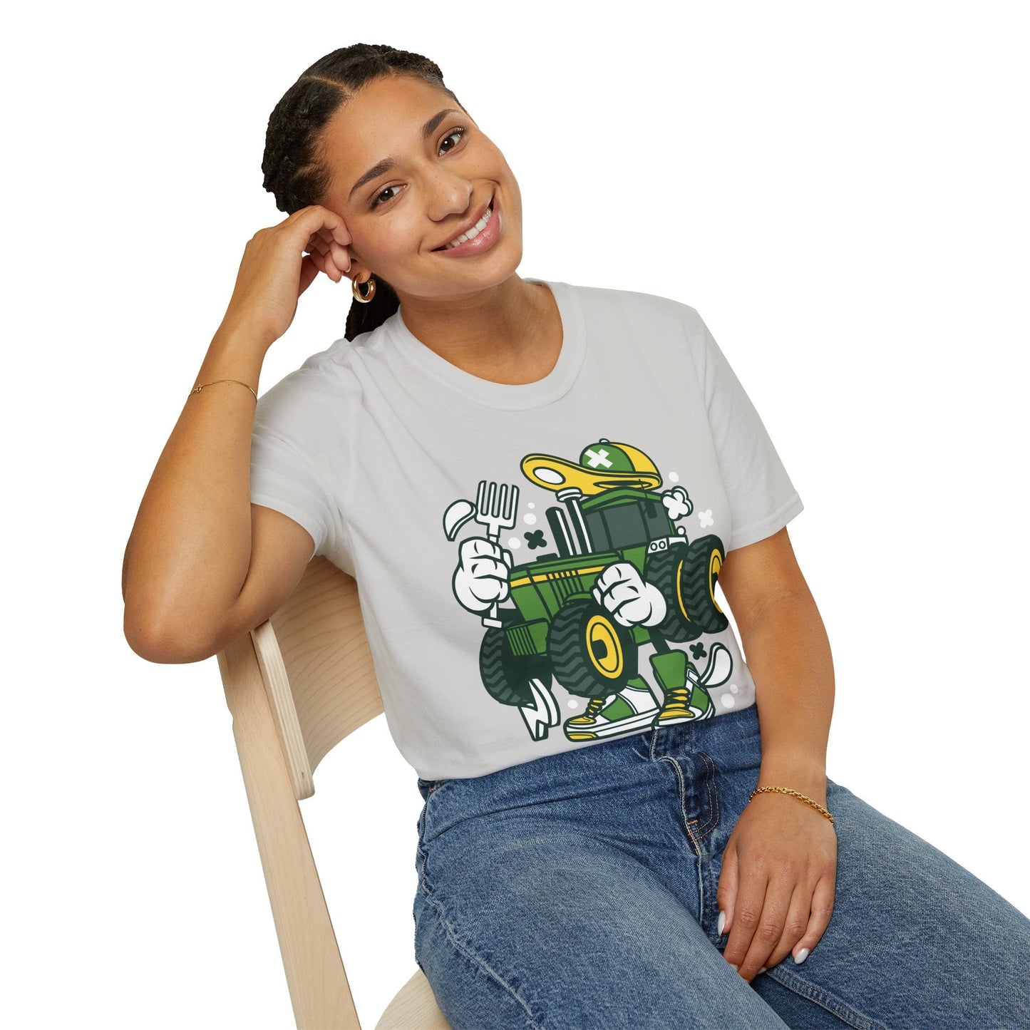 Cartoon T Shirt Animation Tee Funny Design Unisex Softstyle Cotton Shirt 64000 Comfort