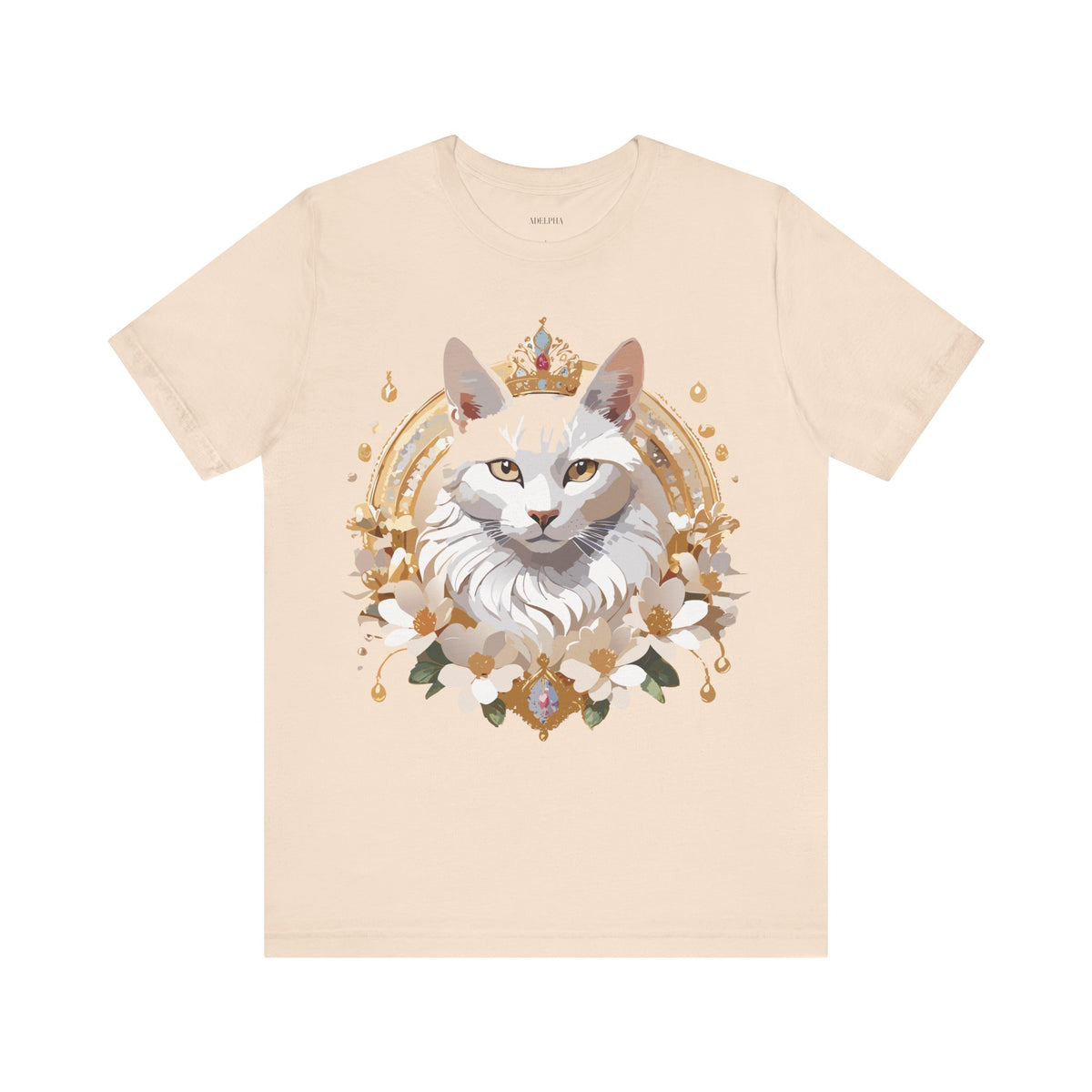 Medallion Graphic Unisex Cotton Bella+Canvas Tee with Floral Art Design m62