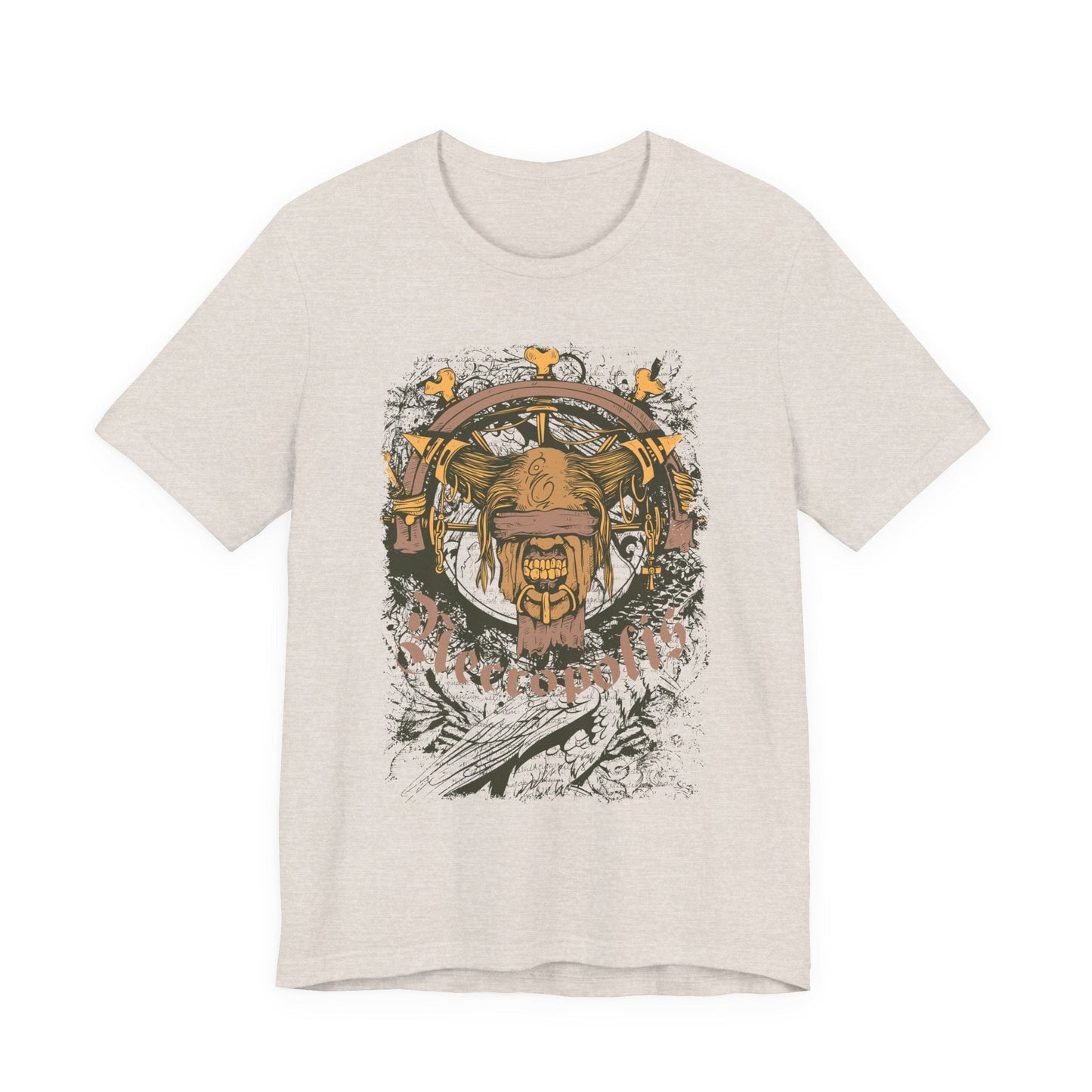 Skull Nordic Warrior Graphic Unisex Cotton T-Shirt r12