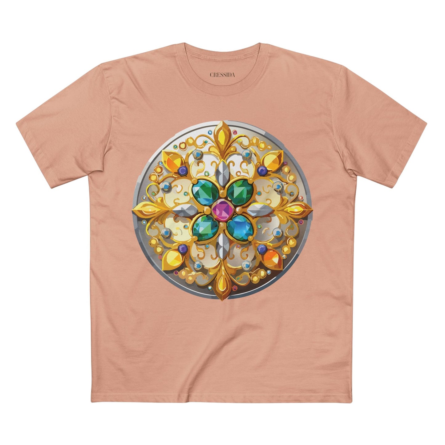 Medallion Graphic T-Shirt Unisex 100 Cotton With Gold Art Design Medal Tee 7