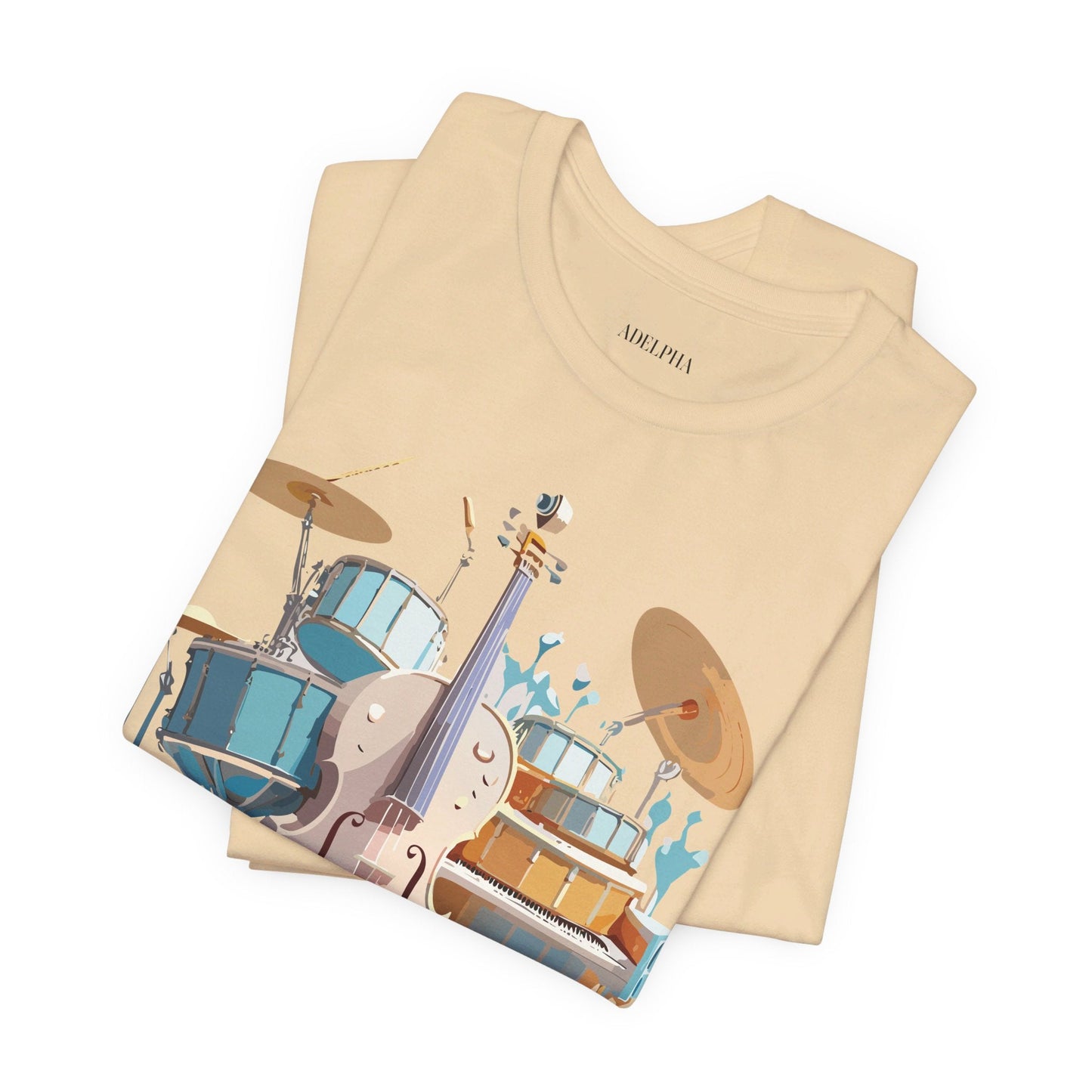 Adelpha Music Graphic T Shirt Unisex Jersey Short Sleeve Vintage Inspired Artwork Tee