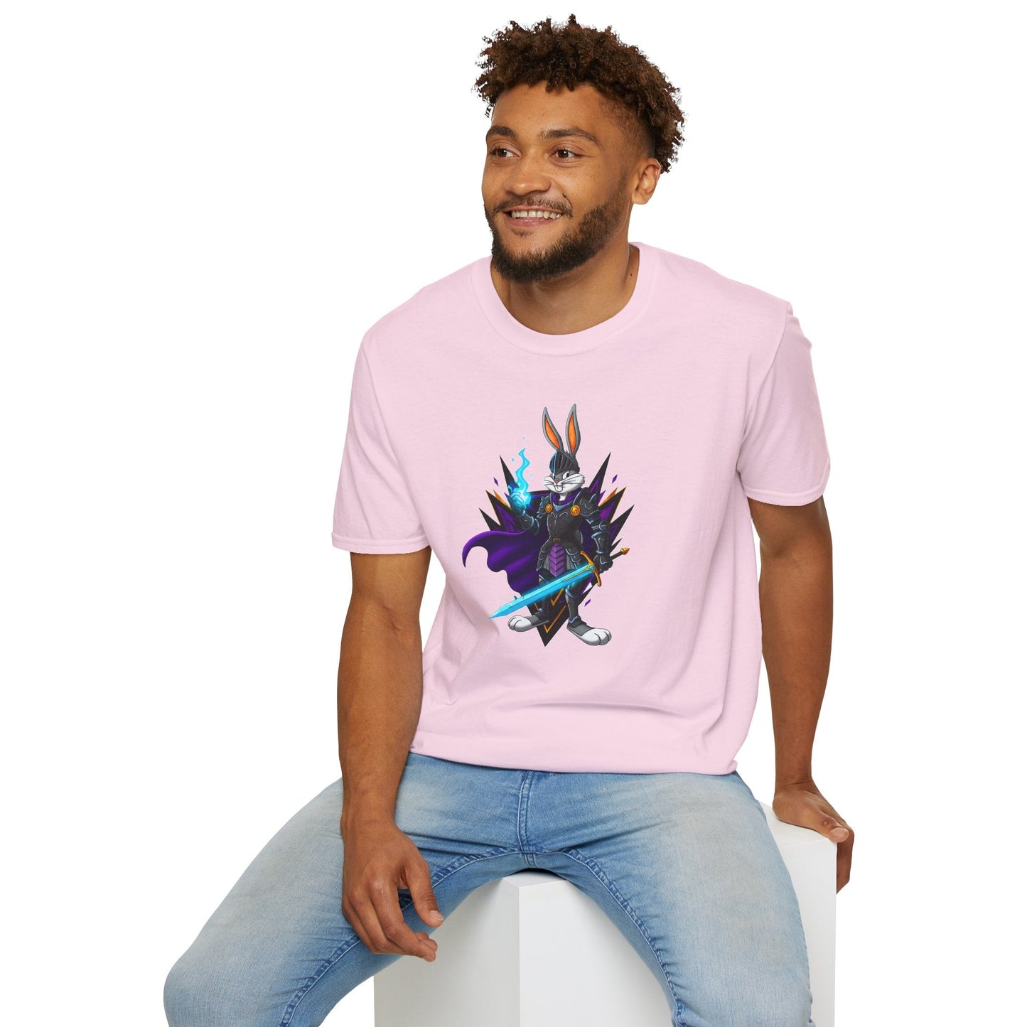 Bugs Bunny Shirt Unisex Gildan Softstyle Tee 100 Percent Cotton Cartoon Graphic Design