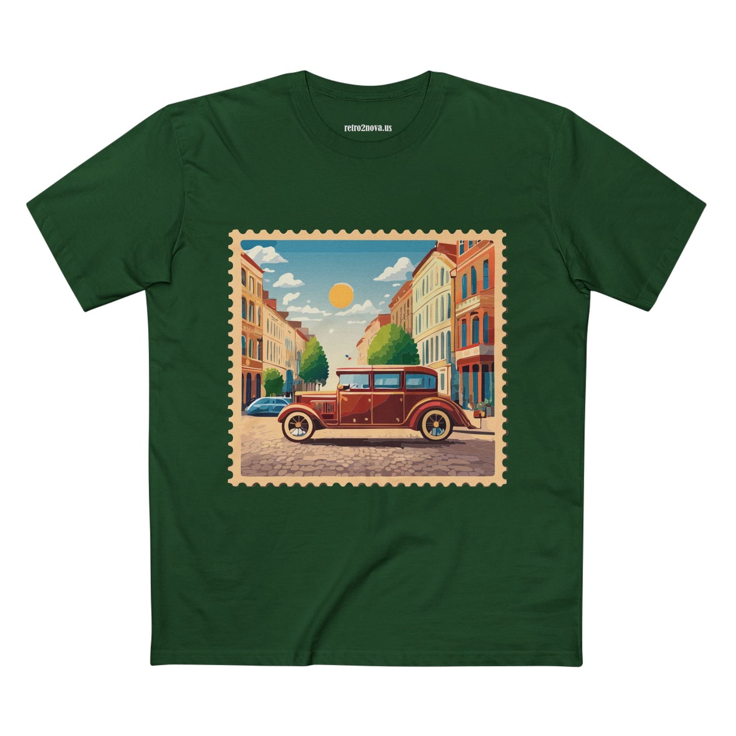 Stamp Shirt Postage Stamp Tee Unisex Premium Cotton Art Design PS27 From Retro2Nova Collection