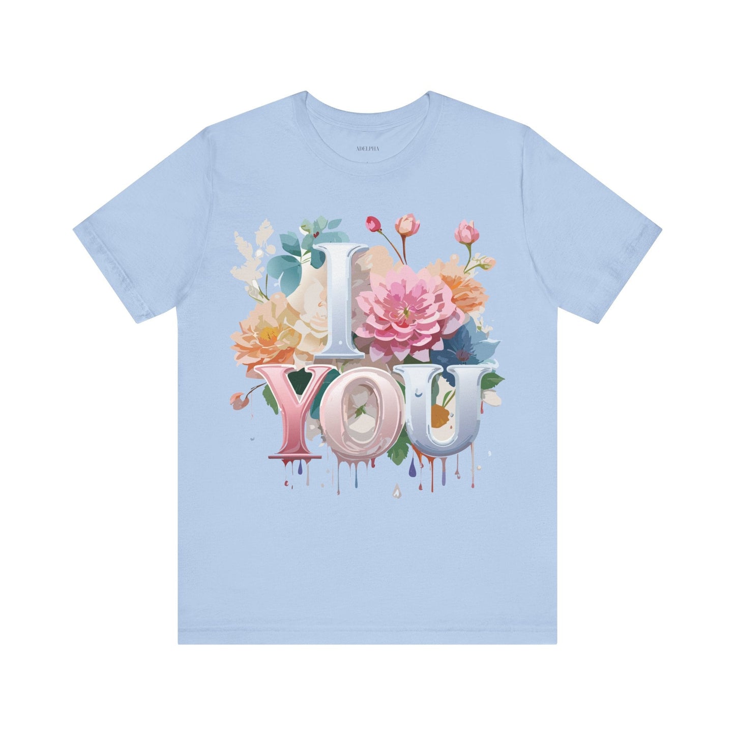 Valentine Day Graphic Unisex 100 Cotton Vintage Artwork with Love and Flower Design Tee 8
