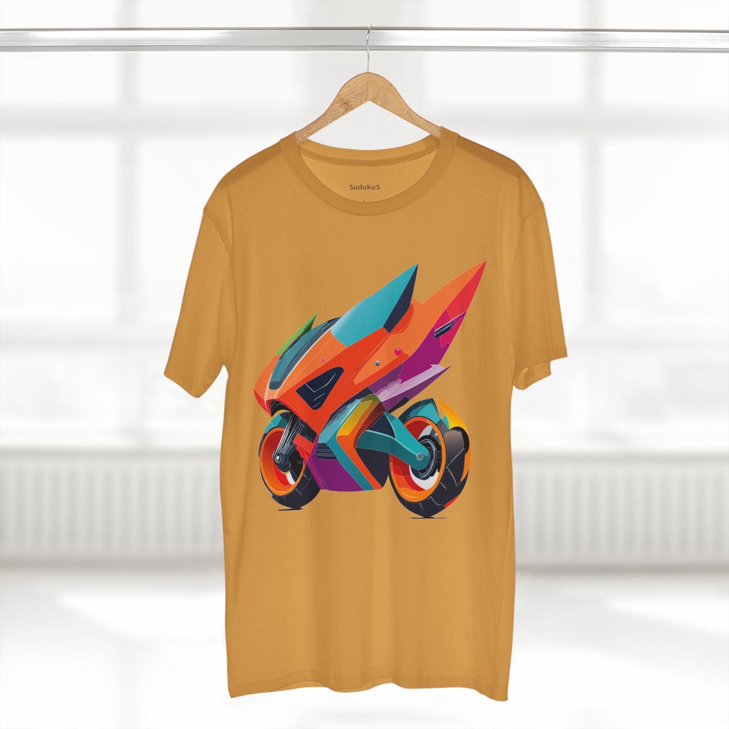 Moto Bike Graphic Unisex 100 Cotton Staple Tee 2
