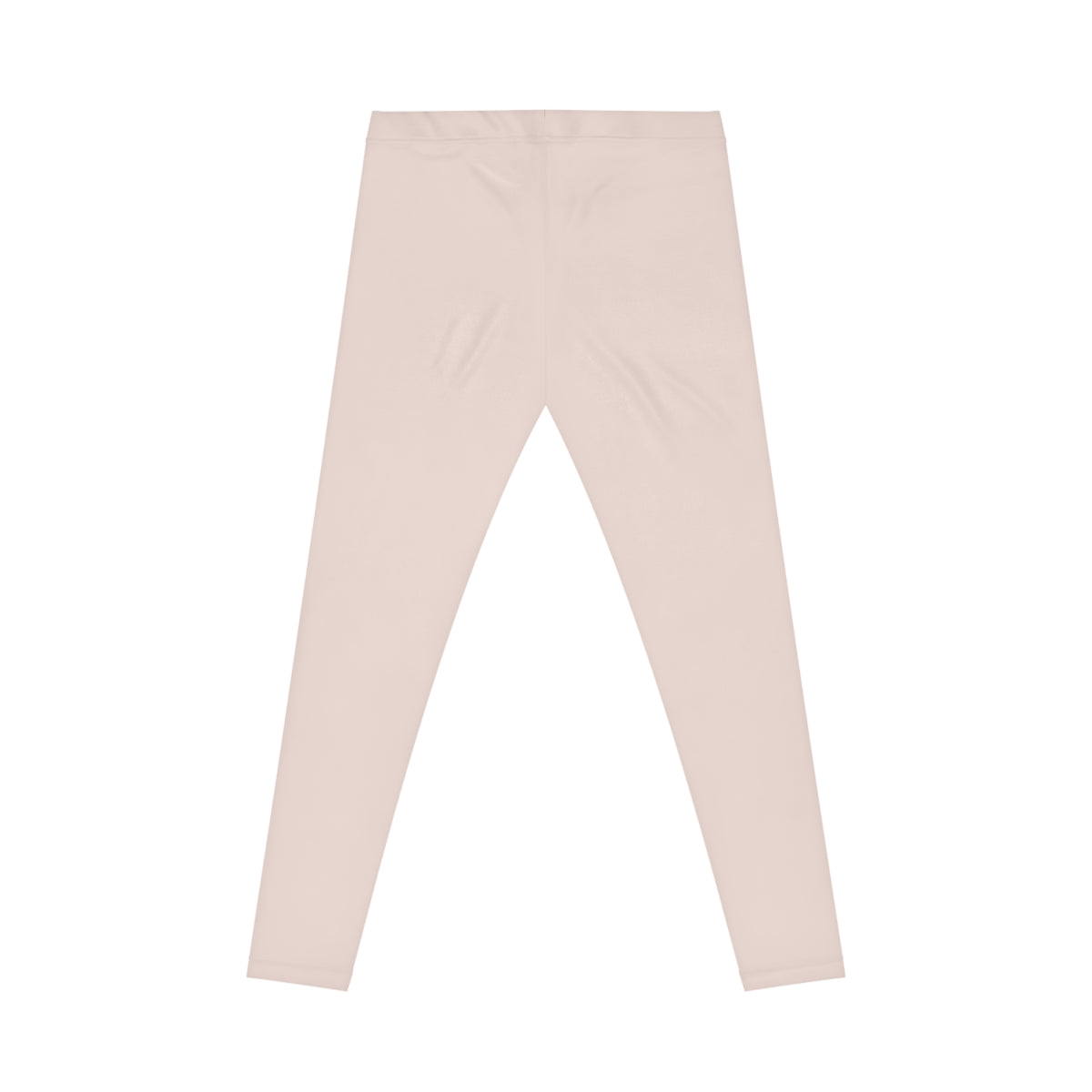 Almond Milk Beige Color Women's Poly-Span Casual Leggings XS-2XL