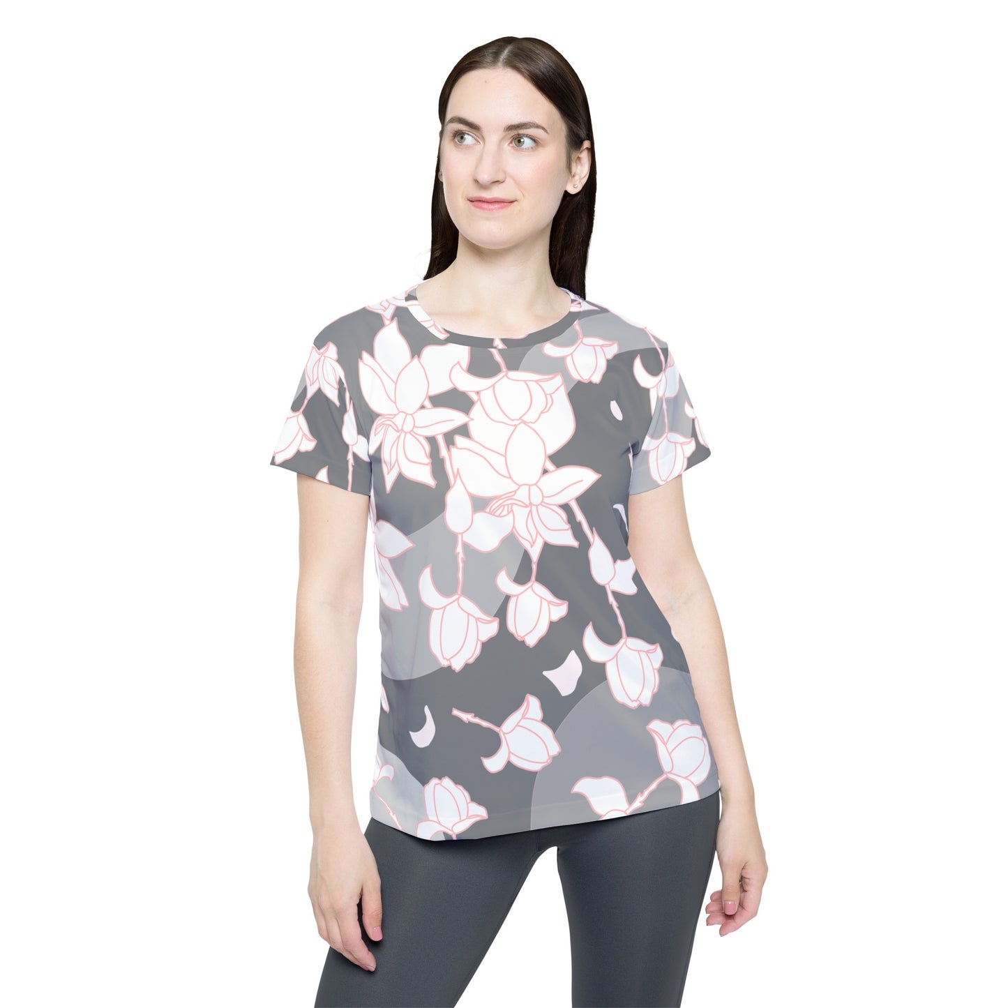 Camiseta de poliéster con estampados florales