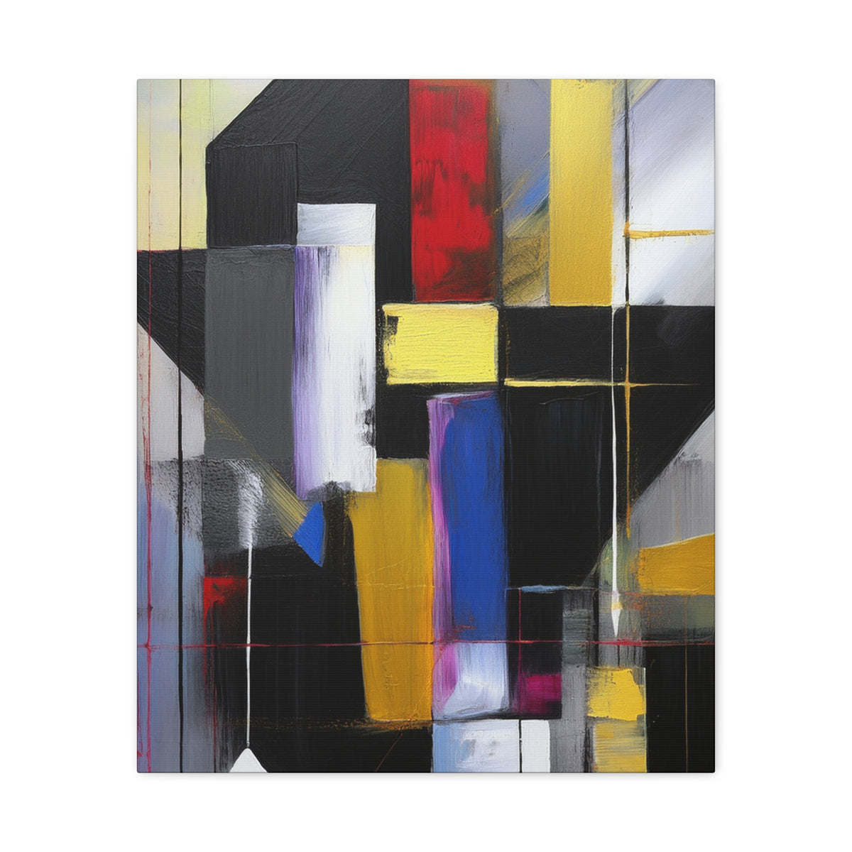 Abstract Geometric Painting Print Canvas 20x24,20x30,24x30 24x32,24x36,30x40 32x48,36x48,40x60 Pine-Wood Inner Frame ABS-36