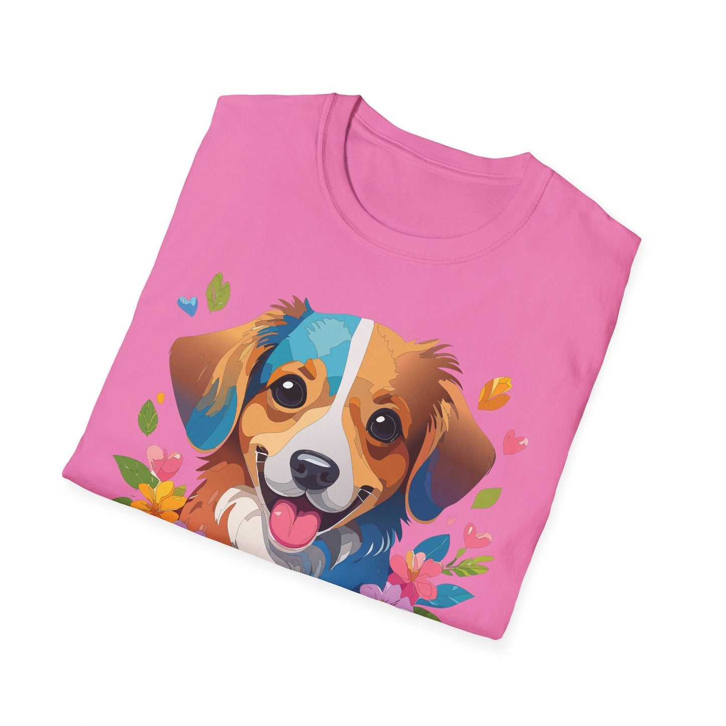 Dog Shirt Unisex Animal Tee 100 Percent Cotton Gildan Softstyle 64000