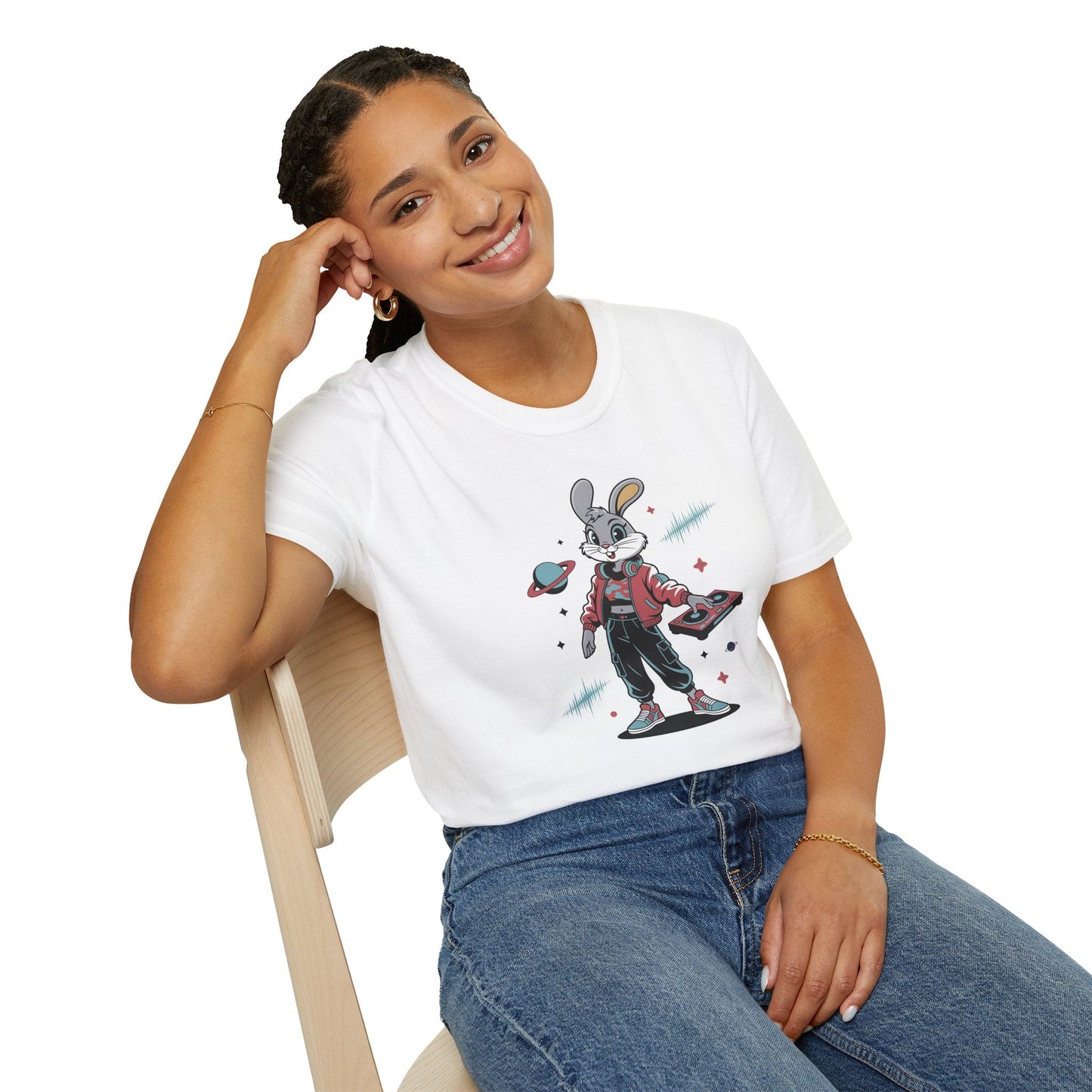 Cartoon T Shirt With Animation And Funny Animals Tee Unisex Softstyle 100 Percent Ring Spun Cotton