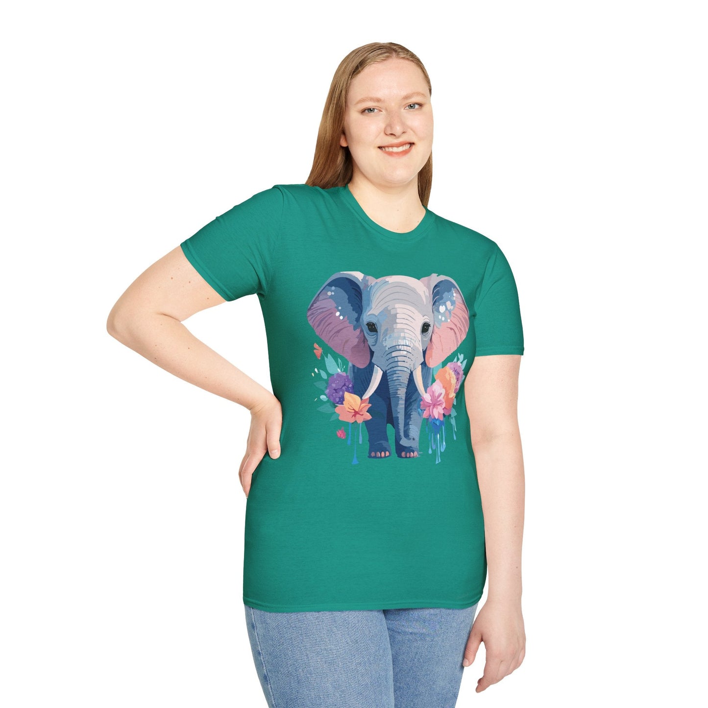Elephant Graphic T Shirt Unisex Softstyle 64000 Cotton Animals T Shirt For Adults Premium