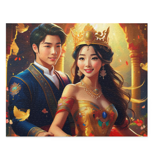 Prince and Princess Puzzle 500-Chipboard Pieces in Box | Kids Puzzles Size: 16" x 20",  Ages 9+ and Family pn35