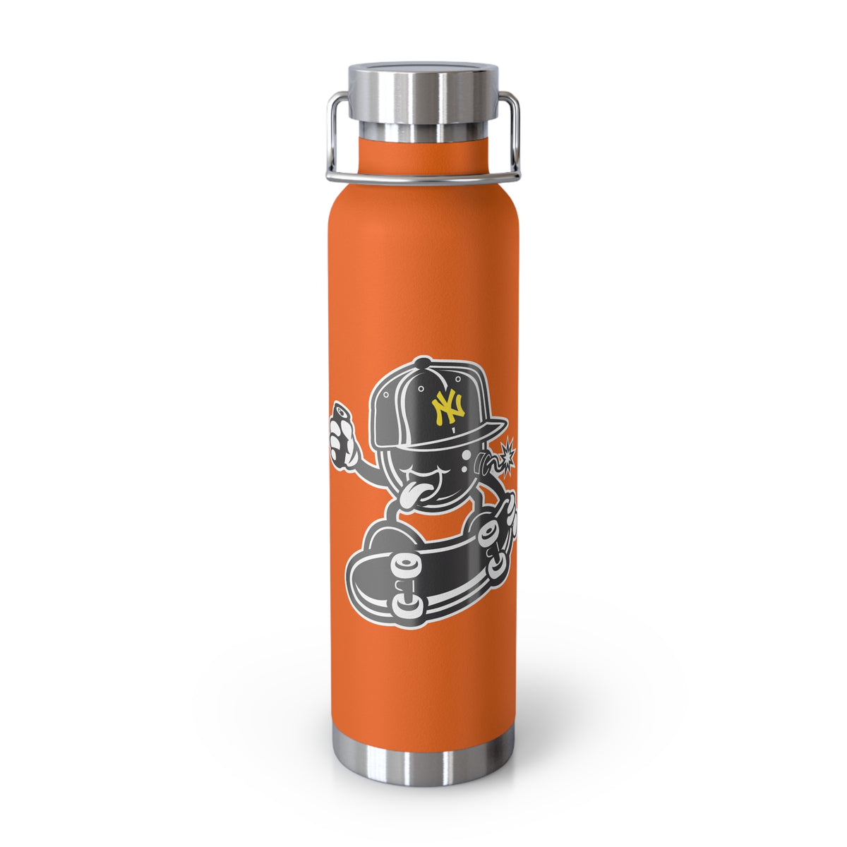 22oz Copper Insulated Water Bottle with Cartoon Design - CV51