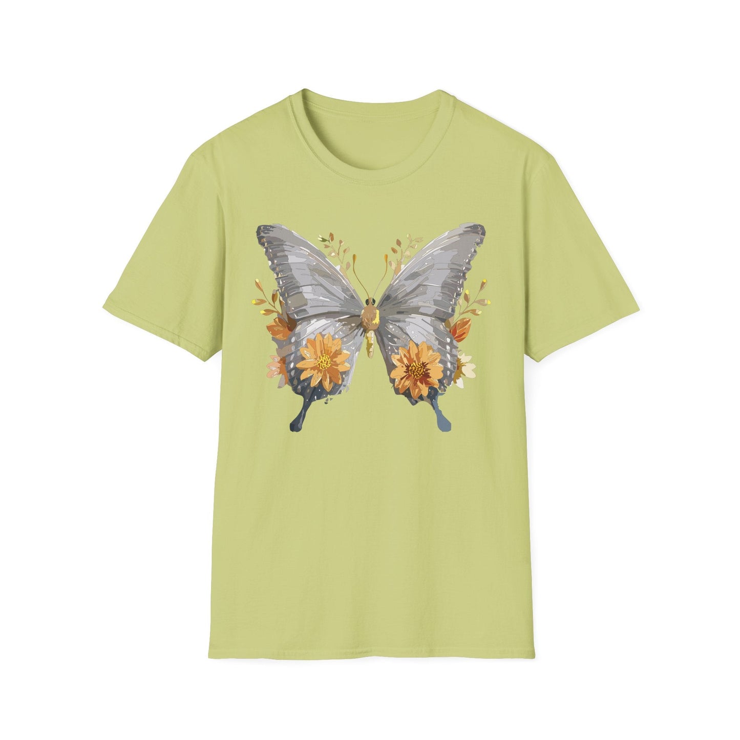 Butterfly T Shirt For Unisex Gildan Softstyle 64000 Cotton Comfort Monarch Design Tee