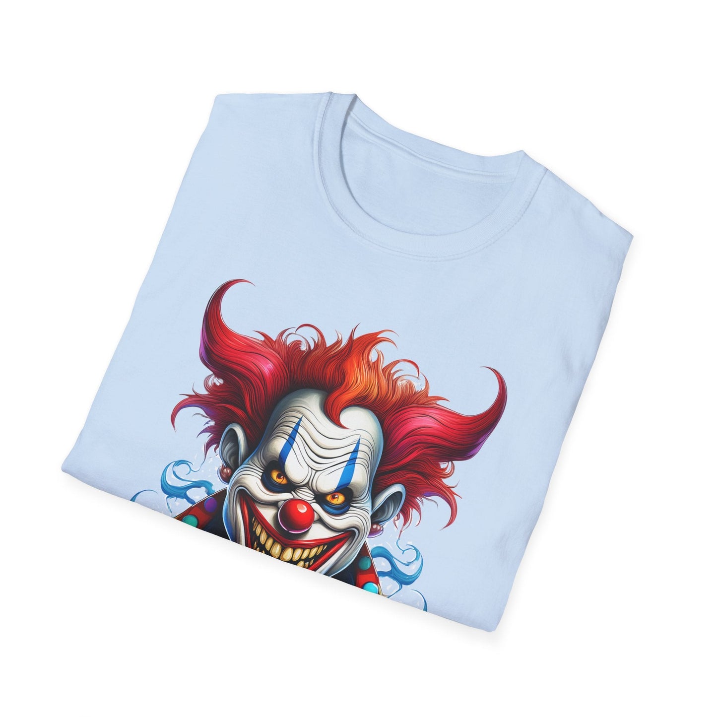 Clown Shirt Unisex Tee Circus Shirt Funny Man Shirt Scary Man Tee 100 Percent Cotton Gildan 64000