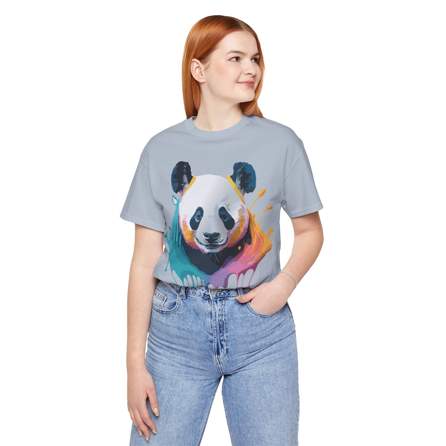 Panda Shirt Unisex Graphic Tee Vintage Inspired Art by Adelpha Premium Jersey Short Sleeve