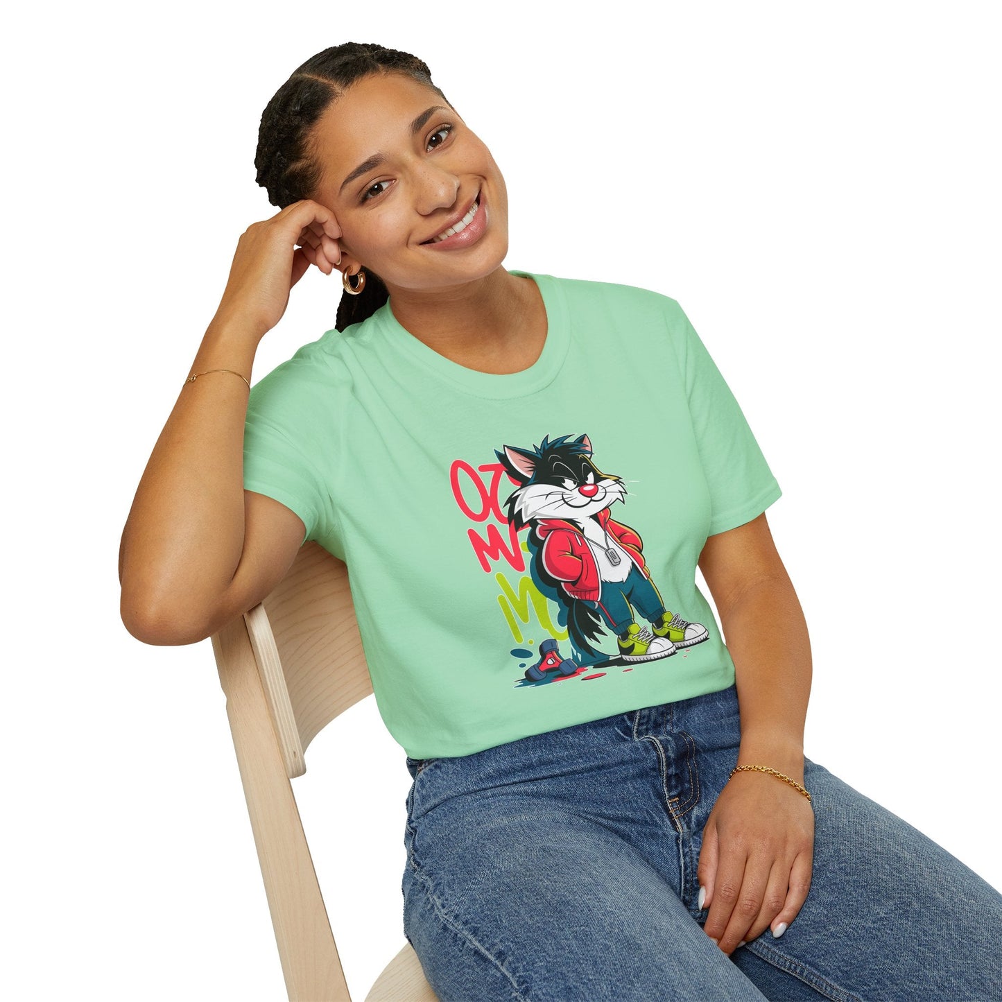 Cartoon T Shirt With Animals And Animation Tee For Unisex Softstyle Gildan 64000