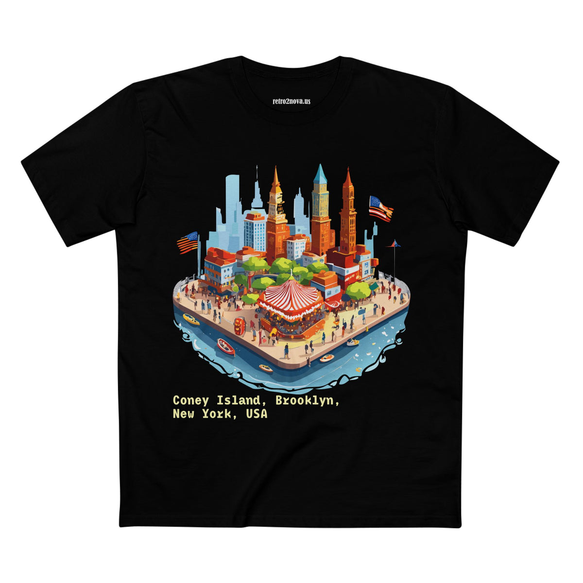 Coney Island Brooklyn New York Cityscape Tee | Illustrated Landmark T-Shirt