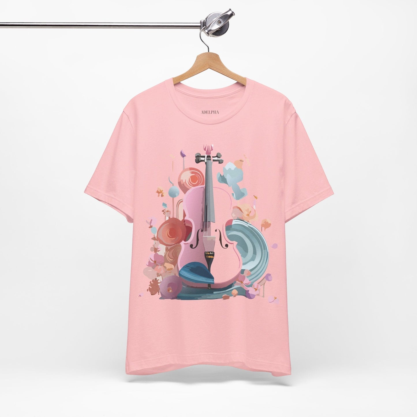 Music Graphic Unisex 100 Cotton Vintage Art with Musical Elements Tee 20