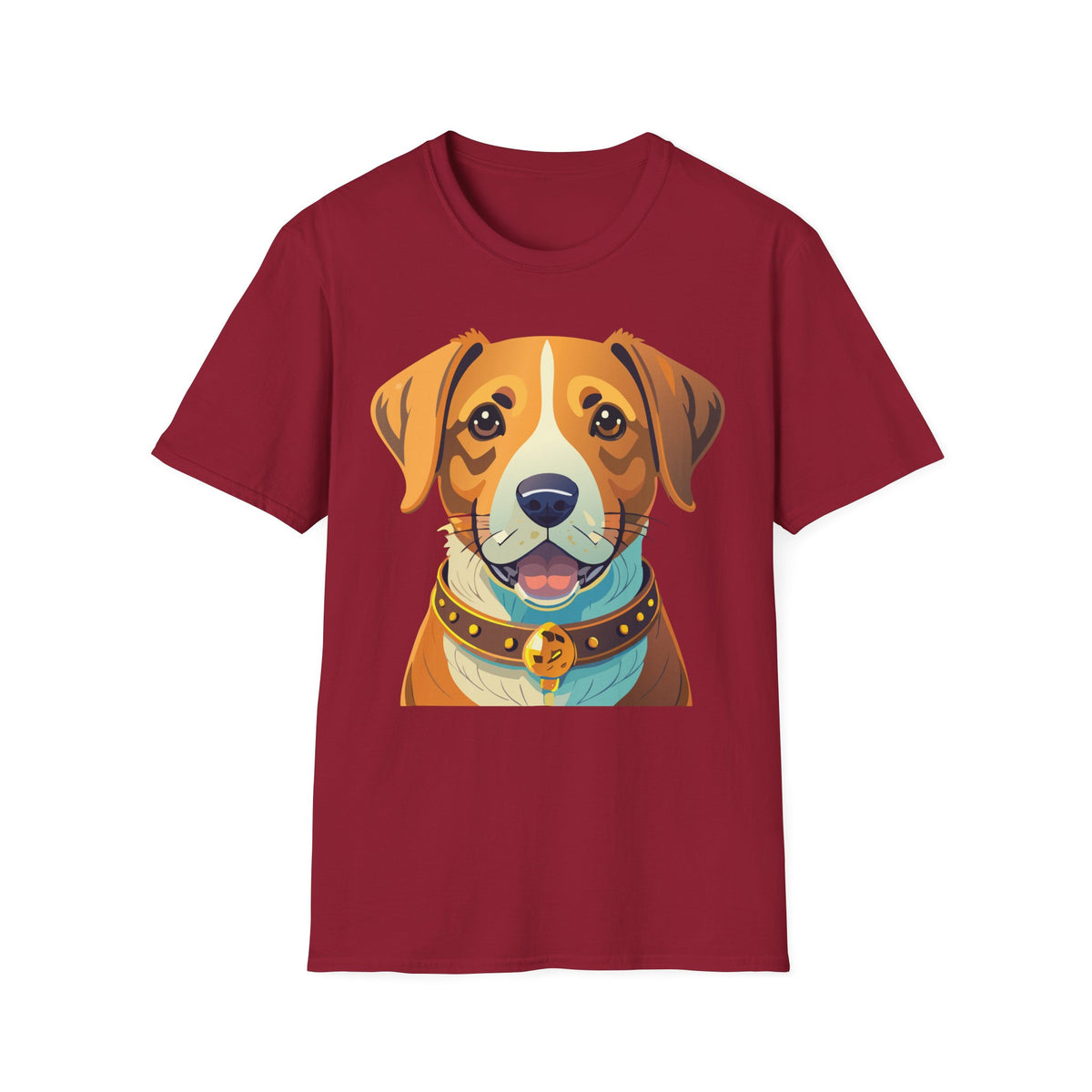 Happy Brown Dog Face T-Shirt | Cute Pet Portrait Tee