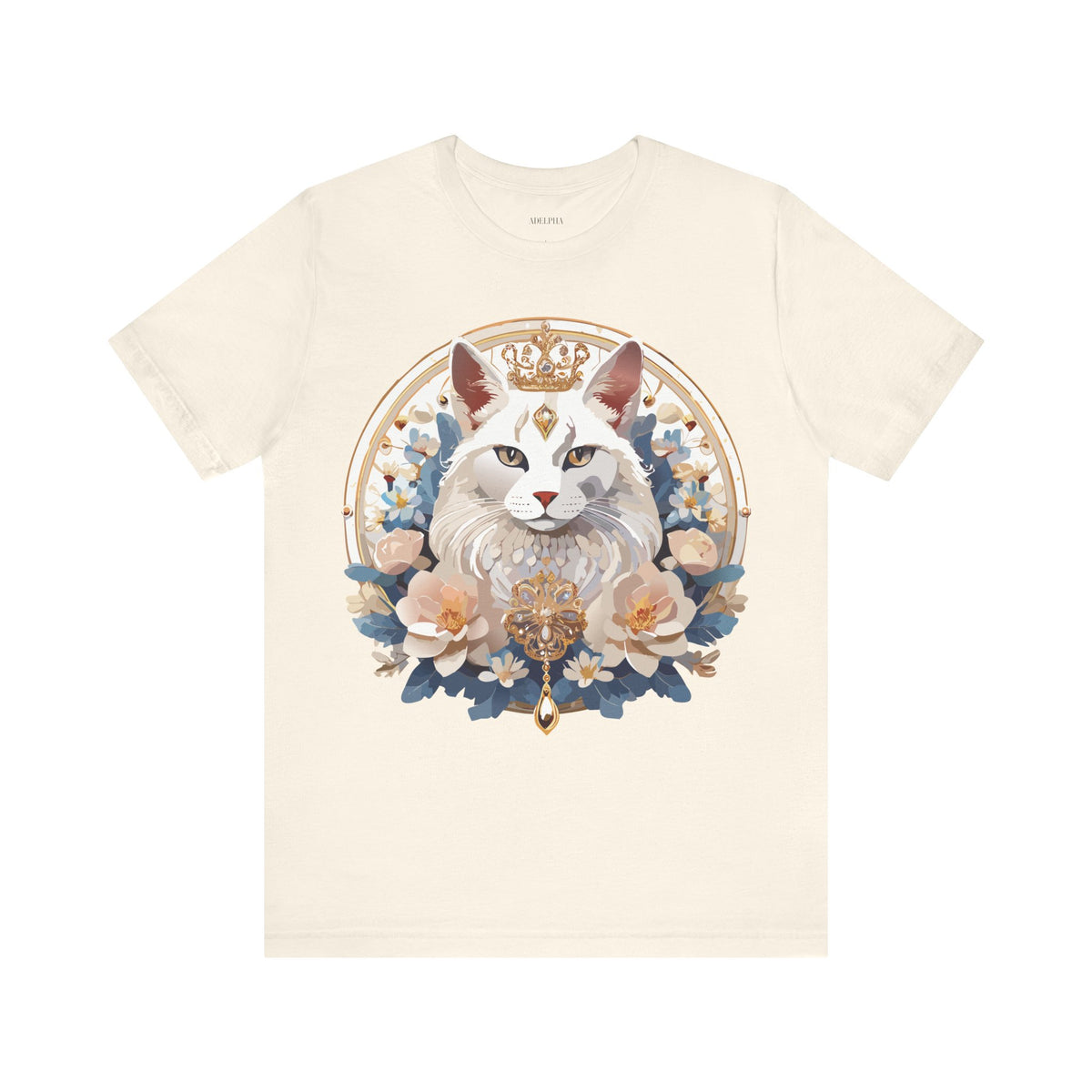 Medallion Graphic Unisex Cotton Bella+Canvas Tee with Floral Art Design m61