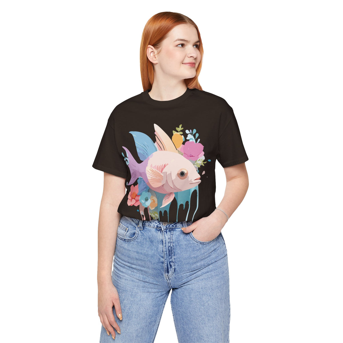 Fish Graphic Design Tee Bella+Canvas Unisex 100 Cotton Tee Shirt a103