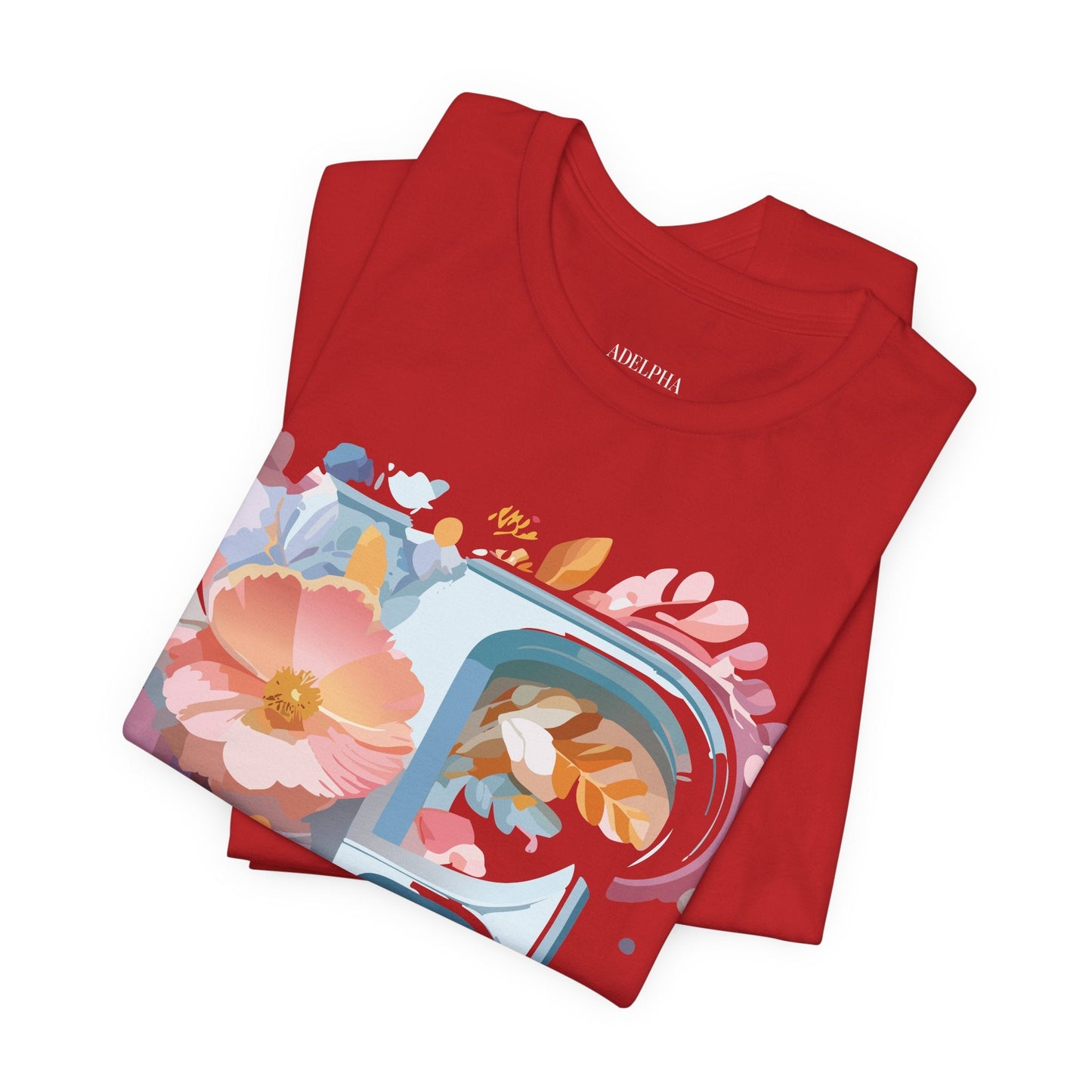 Letter F Graphic Tee Unisex Short Sleeve Vintage Inspired Adelpha Artwork Collection