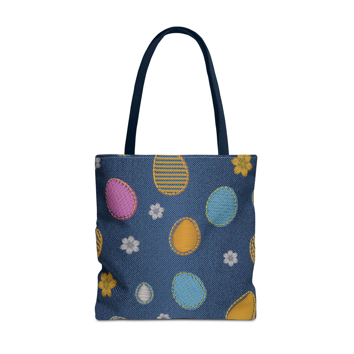 Easter Graphic Design Denim Fabric Imitation Print Unisex Canvas Bag Poly Spun 3 Sizes Tote Bag 204-14